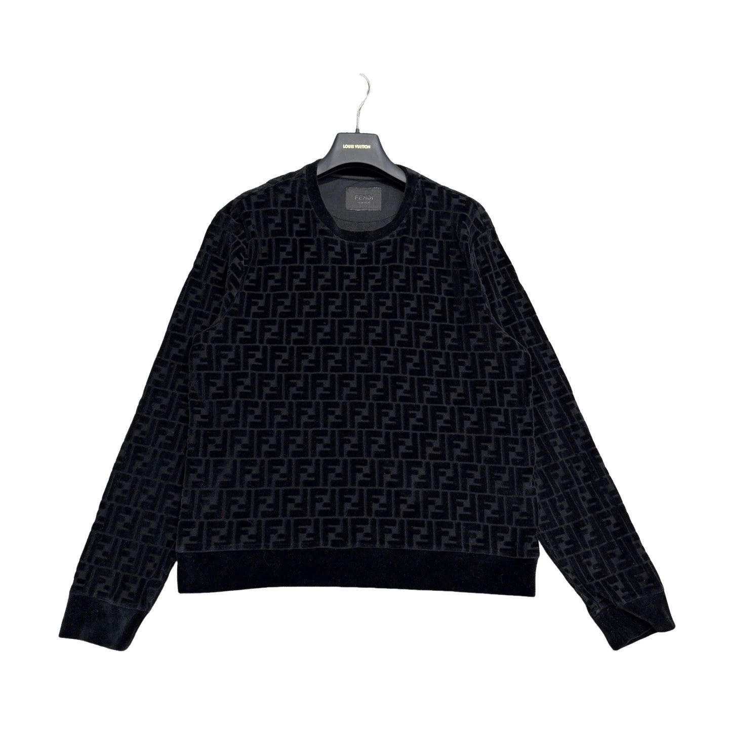 Fendi Fendi x Team Wang Flocked FF Monogram Sweatshirt Size 50 Size US M / EU 48-50 / 2 - 1 Thumbnail