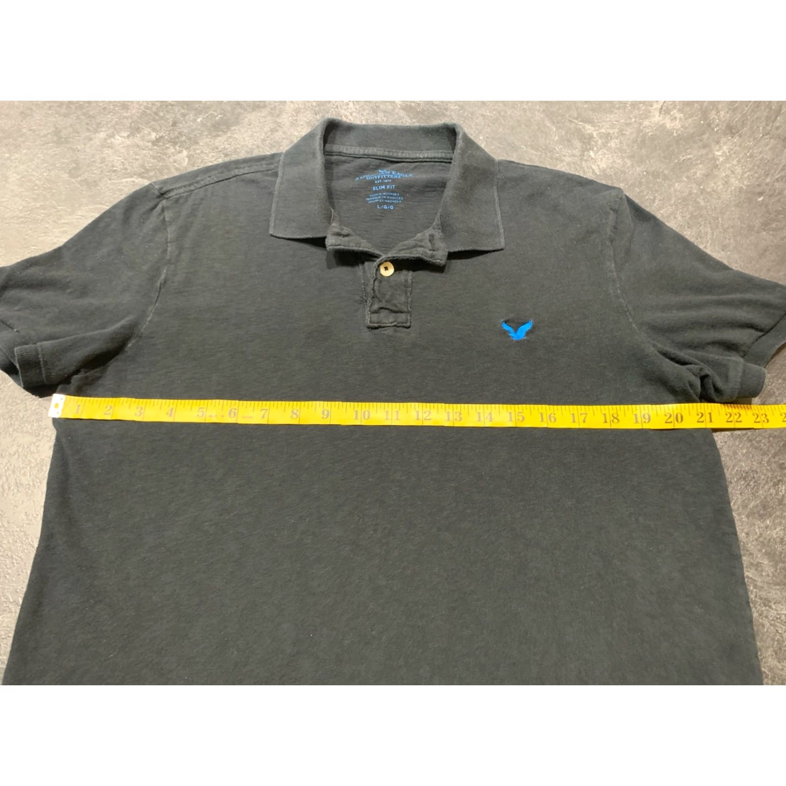American Eagle Outfitters American Eagle Men's Golf Polo Shirt Slim Fit Short Sleeve Black L Activewear 90s Size US L / EU 52-54 / 3 - 7 Thumbnail