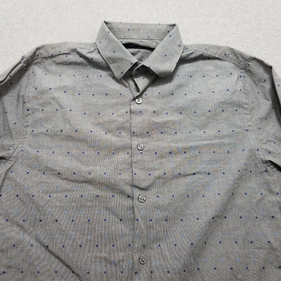 Perry Ellis Perry Ellis Shirt Men Small Polka Dot Button Up Casual Size US S / EU 44-46 / 1 - 4 Thumbnail