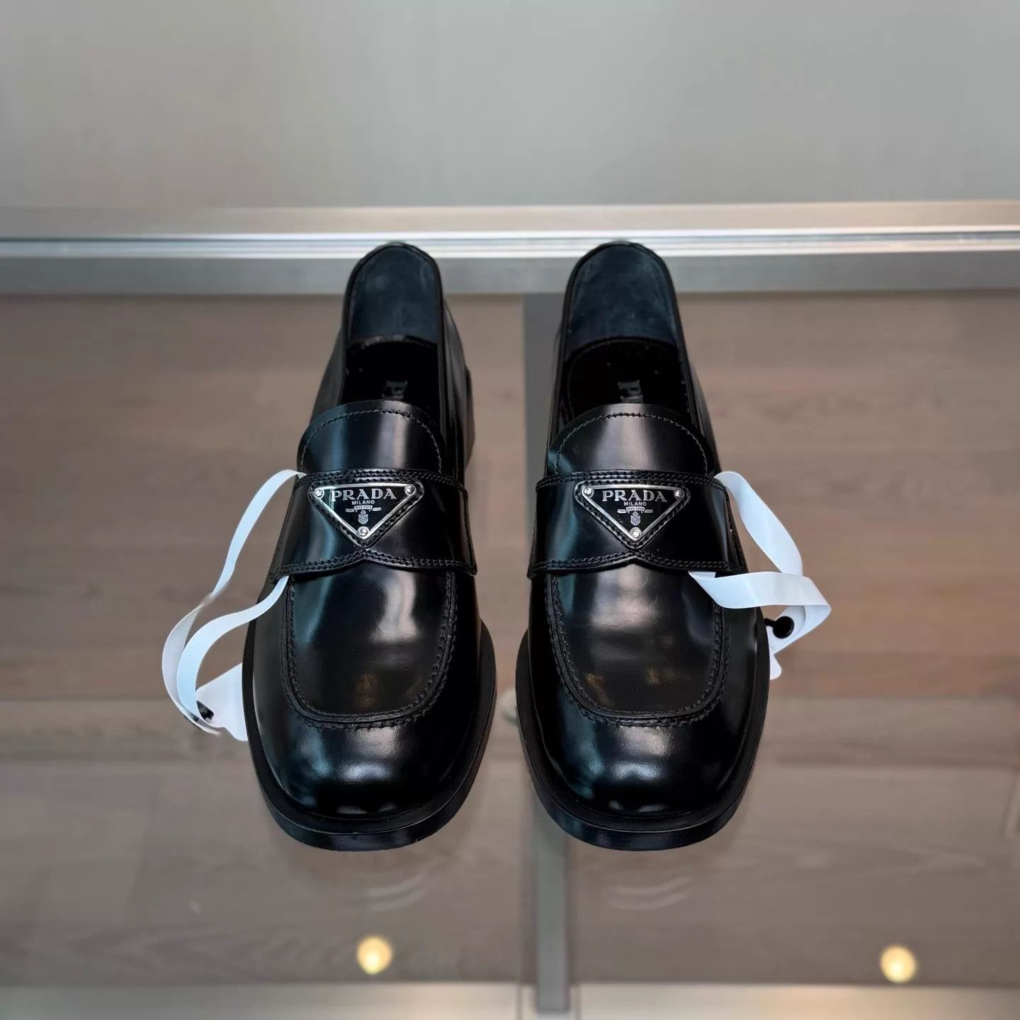 Prada Prada Triangle Logo Loafer EUR 39 Size US 8.5 / IT 38.5 - 2 Thumbnail