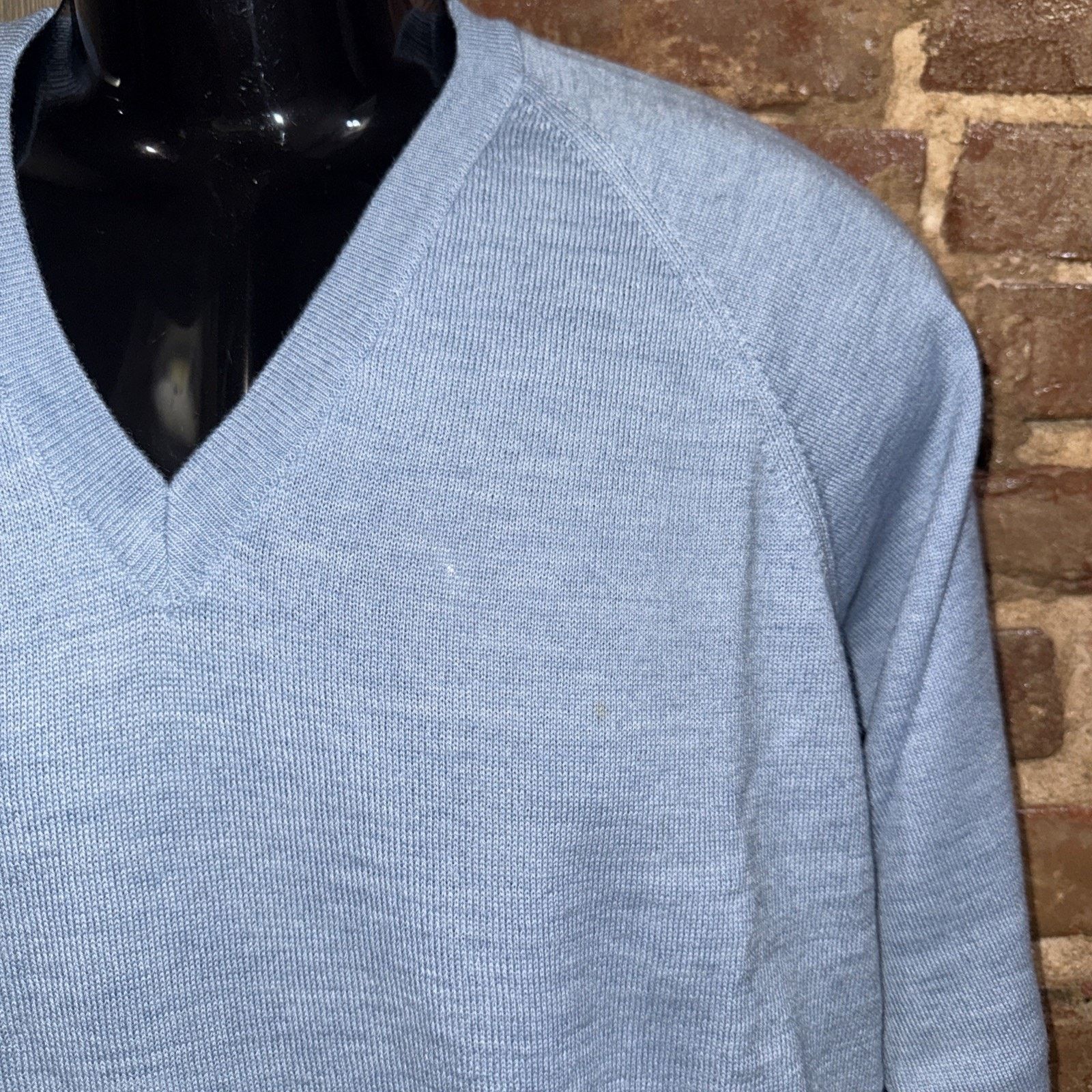 Other Nicola Mancini Blue V Neck Italian Soft Wool blend Sweater L Size US L / EU 52-54 / 3 - 2 Thumbnail
