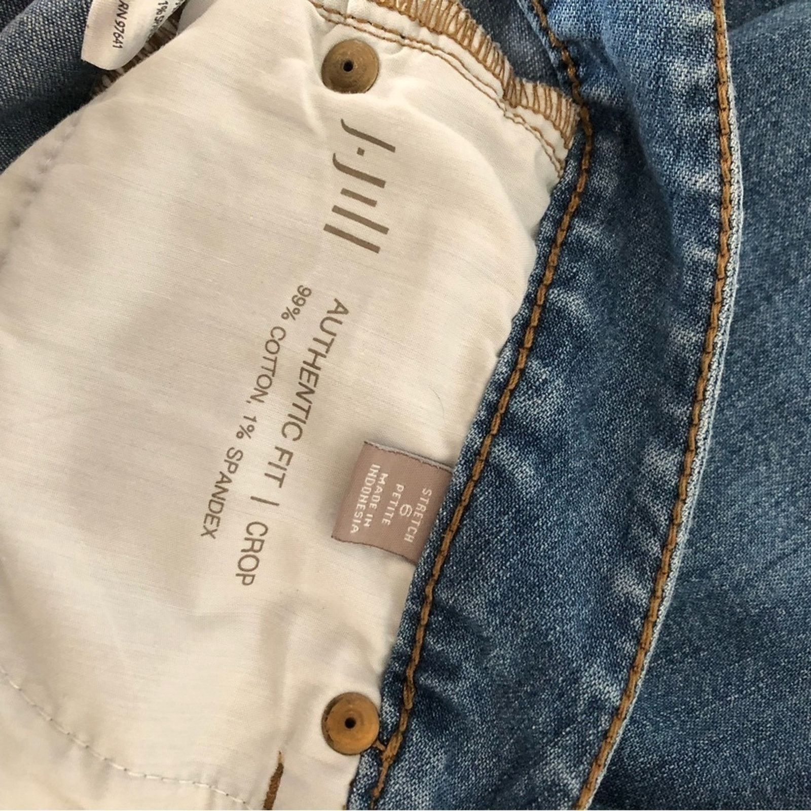 J. Jill J. Jill Petite Authentic Fit Crop Capri Cropped Denim Jeans Size 28" / US 6 / IT 42 - 8 Thumbnail
