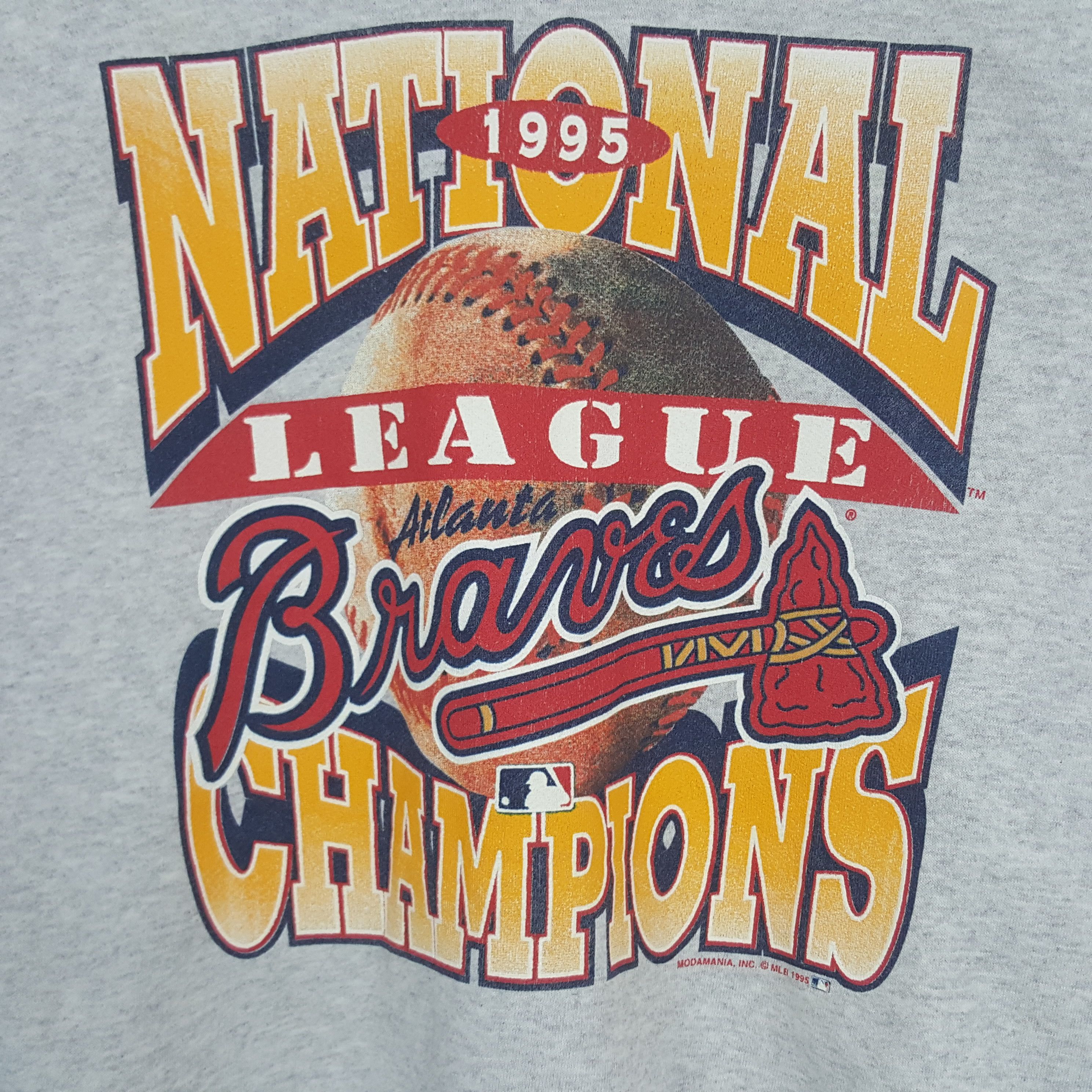 MLB × Vintage Vintage 90's Atlanta Braves Baseball Team Sweatshirt Size US L / EU 52-54 / 3 - 2 Thumbnail