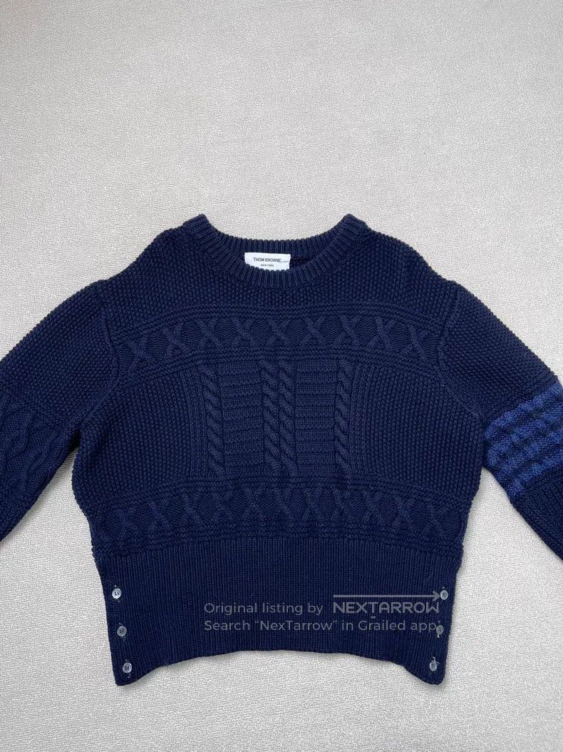 Thom Browne Thom Browne Four stripes wool sweater Size US M / EU 48-50 / 2 - 1 Thumbnail