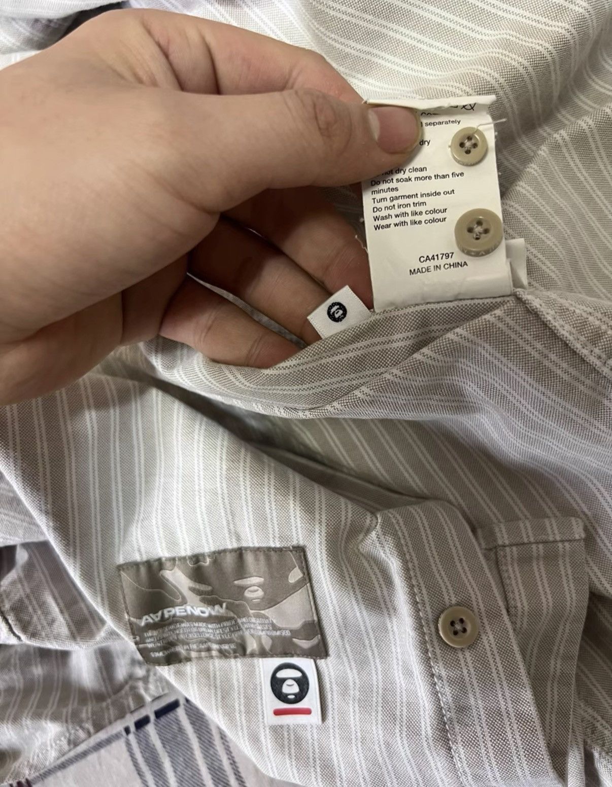 Bape Bape OG Nigo Era Long-Sleeve Striped Shirt Size US L / EU 52-54 / 3 - 8 Thumbnail