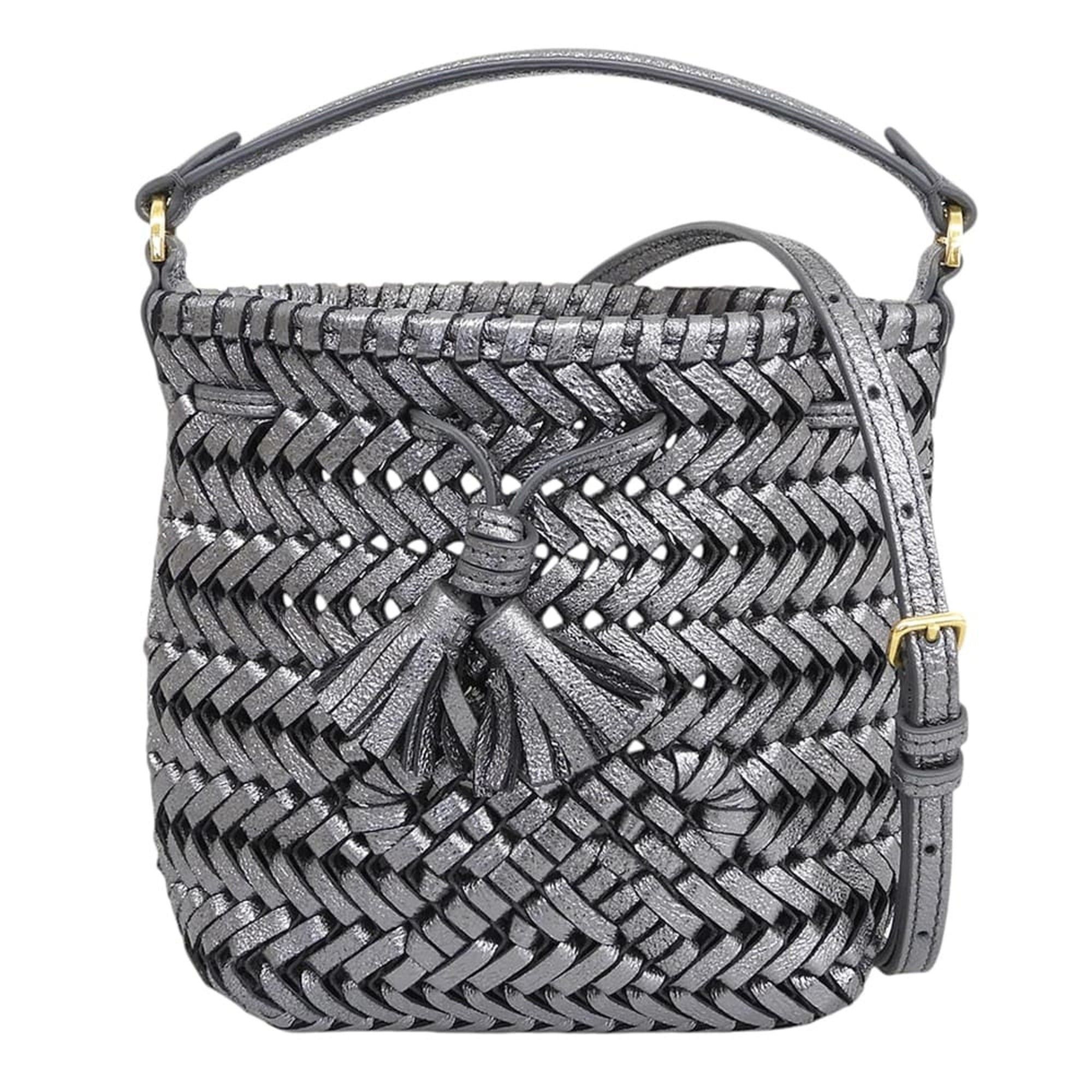 Anya Hindmarch Anya Hindmarch Neeson Tiny 2-Way Shoulder Bag for Women, Metallic Gray. Size ONE SIZE - 1 Thumbnail