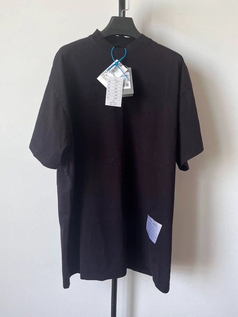 Balenciaga Balenciaga Solid Logo Label Short Sleeve Tee Size US S / EU 44-46 / 1 - 1 Thumbnail