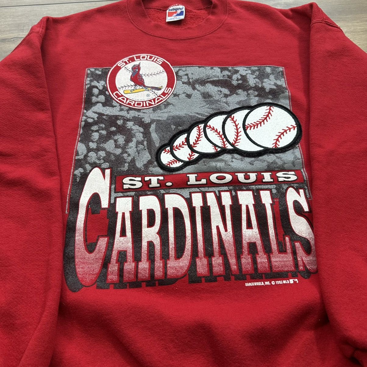 Swingster Vintage 1993 St. Louis Cardinals MLB Embroidered Crewneck Size US XL / EU 56 / 4 - 6 Thumbnail