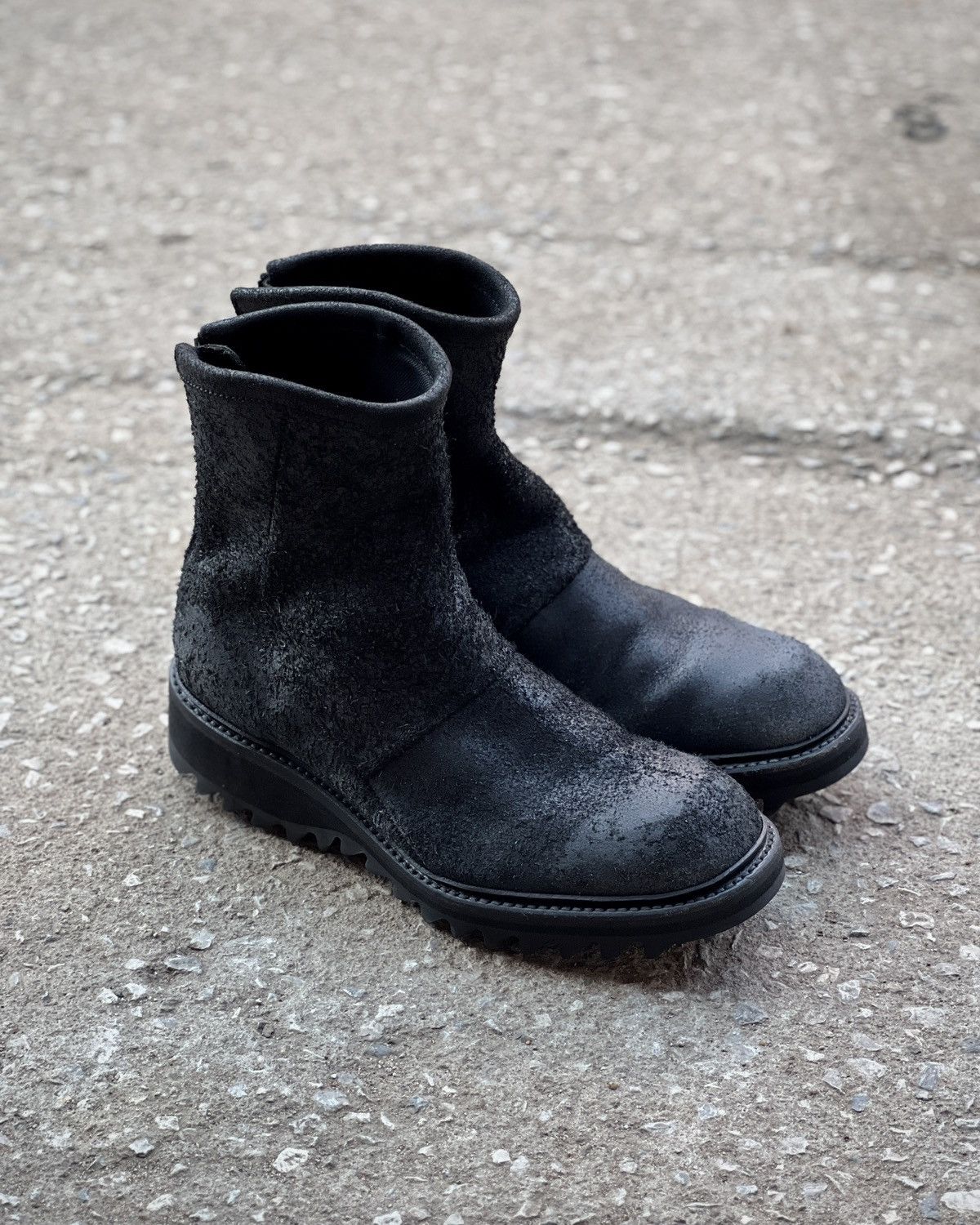 Julius Julius_7 SS16 Angel_s Blistered Reverse Cow Back Zip Boots Size US 8.5 / EU 41-42 - 4 Thumbnail