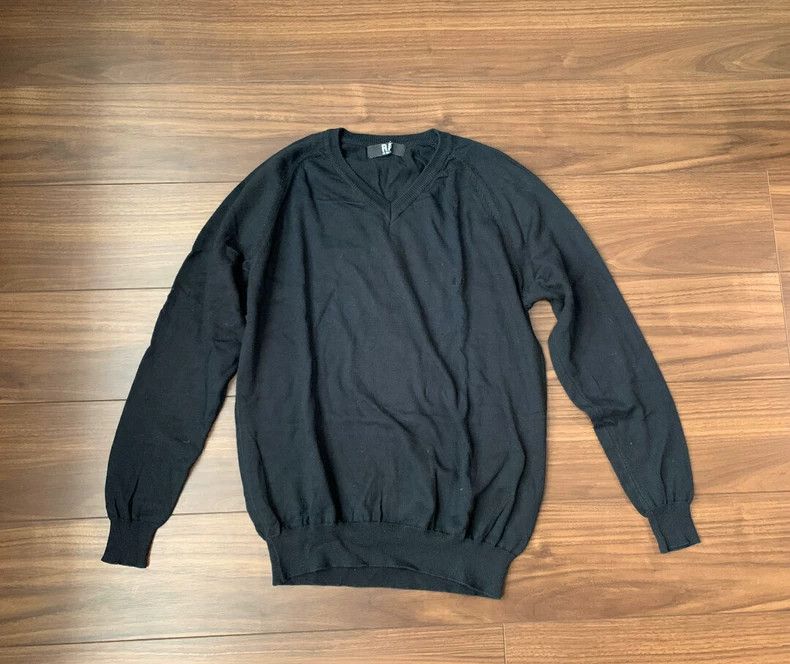 Raf Simons Raf simons V-neck pointed collar all-cotton knitwear Size US M / EU 48-50 / 2 - 1 Thumbnail