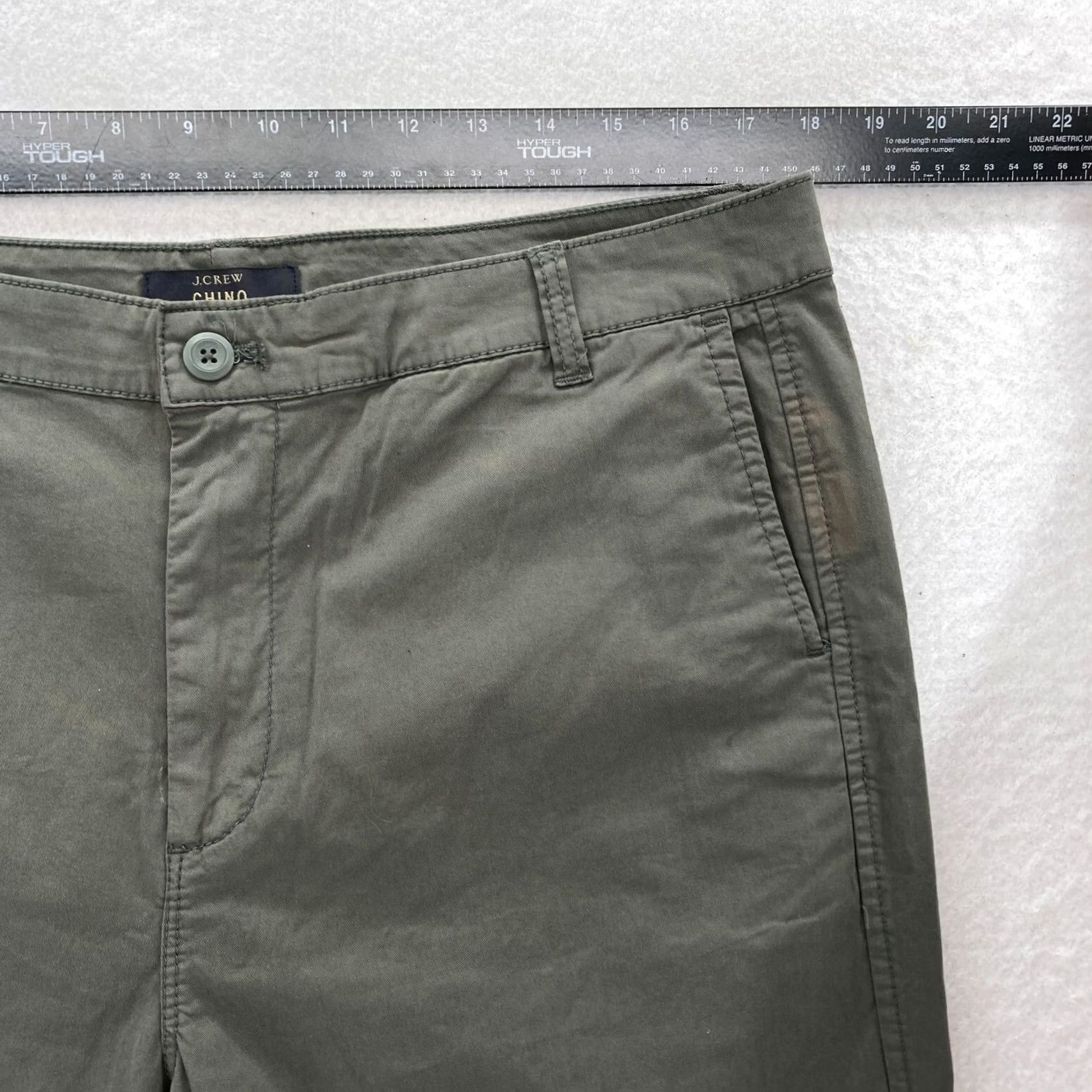 J.Crew J.Crew Chino Pants Women's 32P Petite Green Stretch Fabric Straight High Rise Pants Size 24" / US 00 / IT 34 - 6 Thumbnail