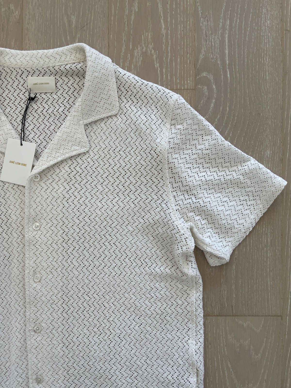 Aimé Leon Dore Lace Resort Shir white M Aimé Leon Dore Lace Resort Shirt white M