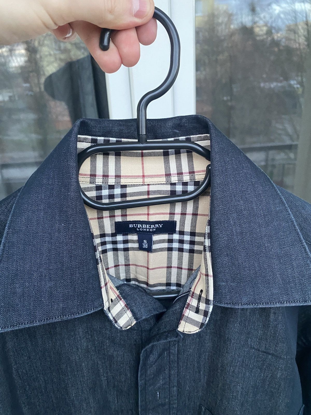 Burberry Luxury burberry navy pattern of cuffs shirt button up Size US L / EU 52-54 / 3 - 4 Thumbnail
