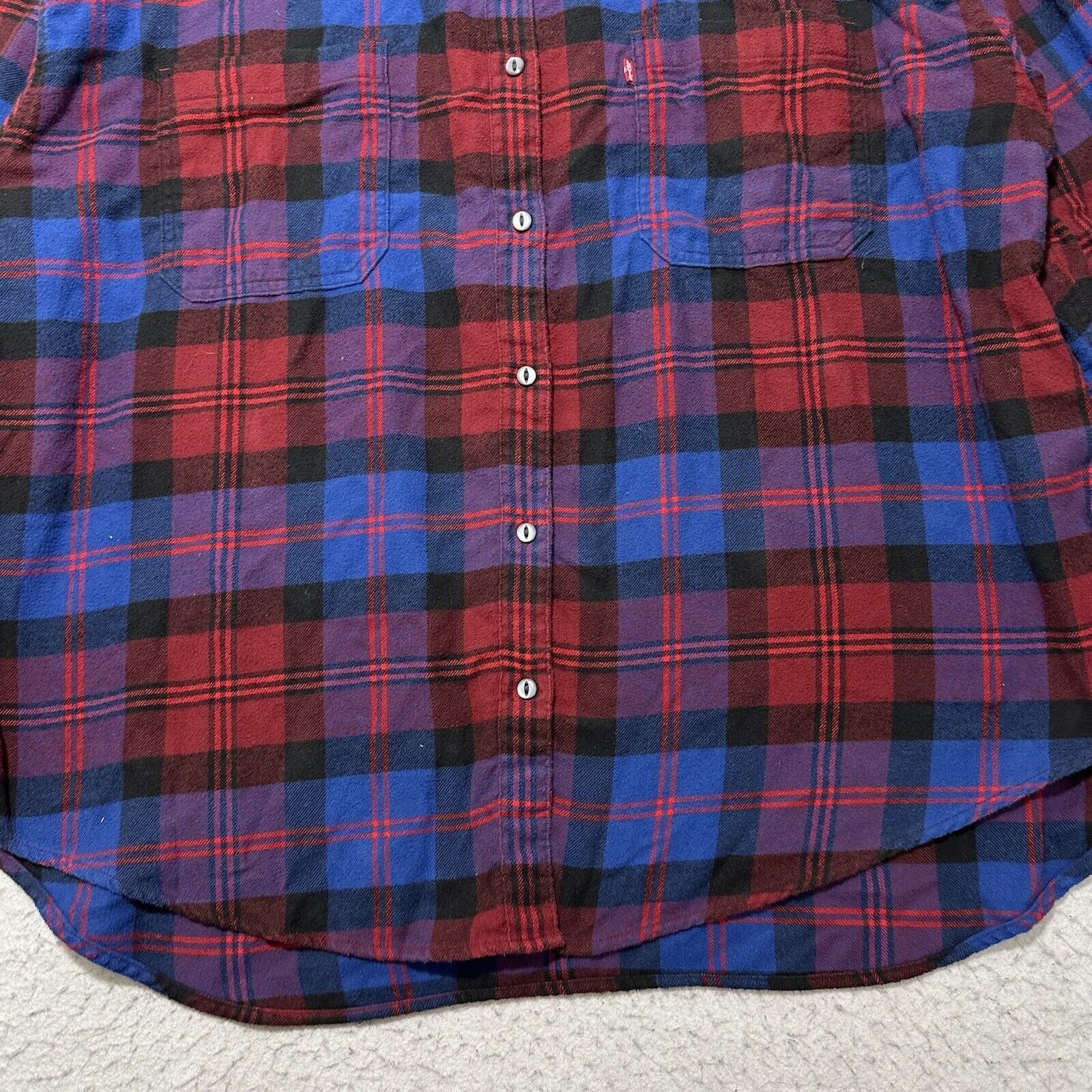 Levi's Levi's XXL Flannel Button Down Shirt Red Plaid Striped Size US XXL / EU 58 / 5 - 5 Thumbnail
