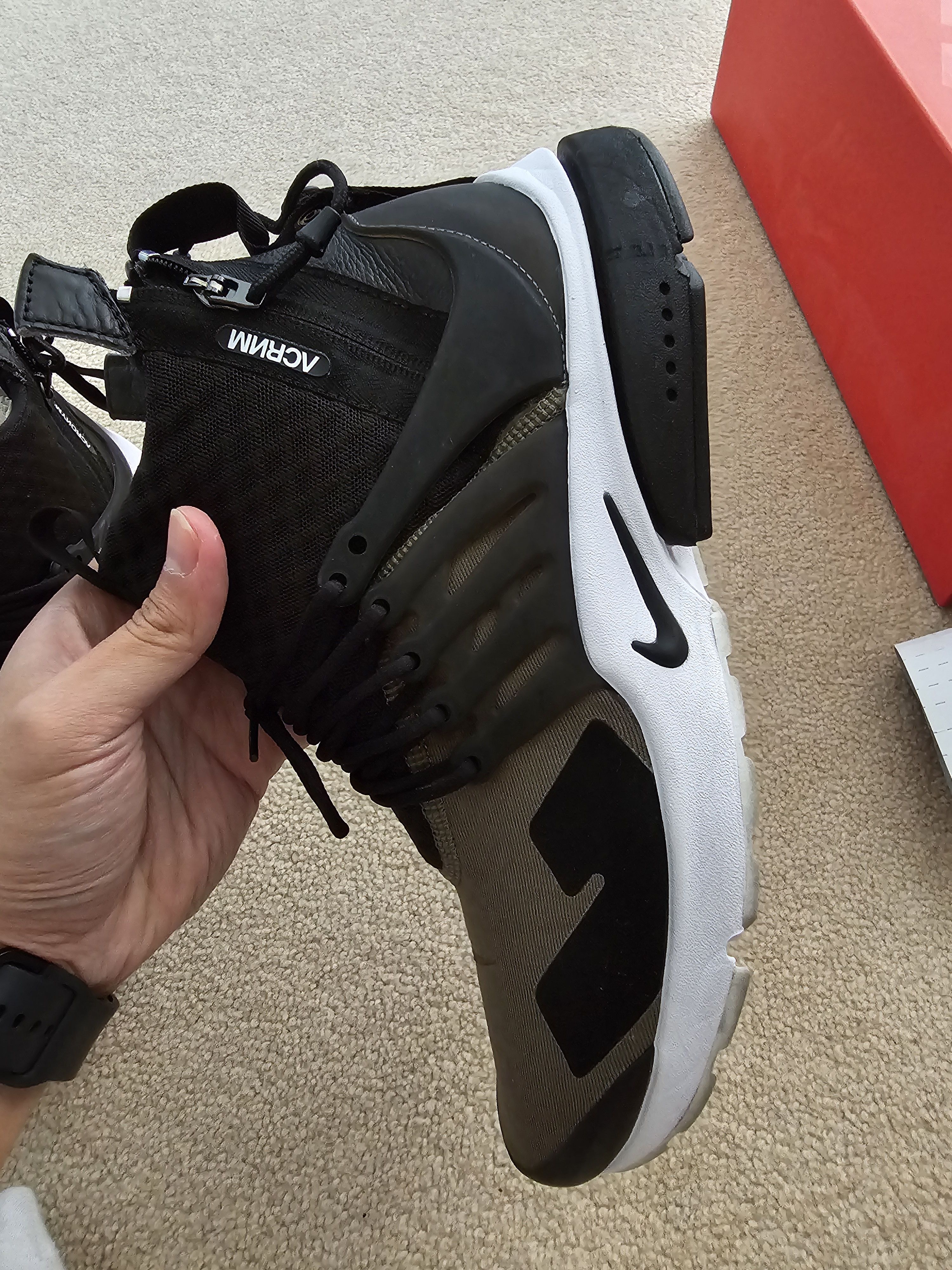 Acronym × Nike Acronym x Nike Air Presto Medium Olive/Dust-Black Size US 10.5 / EU 43-44 - 8 Thumbnail