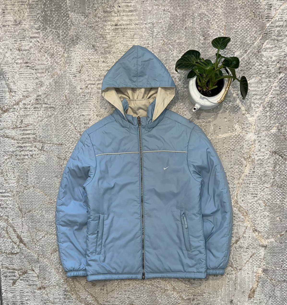 NIKE 00s VINTAGE 🦍 DOUBLE-SIDED DOWN PUFFER JACKET SWOOSH 