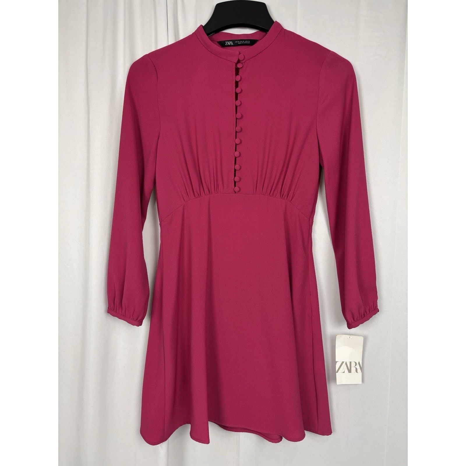 Zara BNWT ZARA Women’s Size XS Pink Long Sleeve Shirt Dress Size XS / US 0-2 / IT 36-38 - 1 Thumbnail