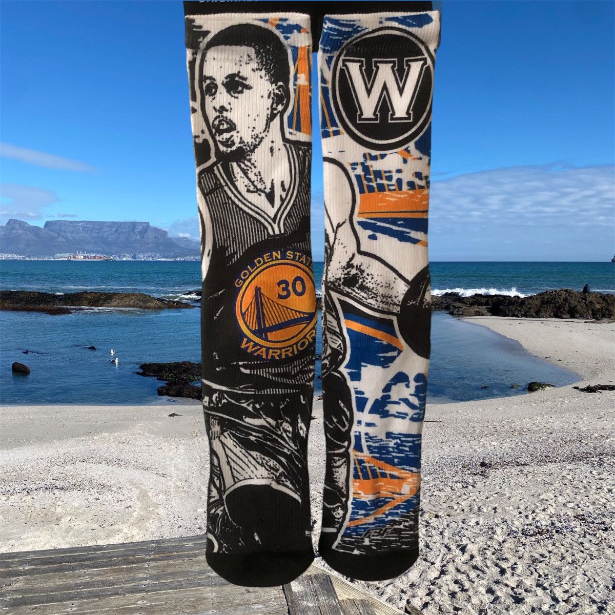NBA Golden state warriors steph curry socks Size 44 - 2 Thumbnail