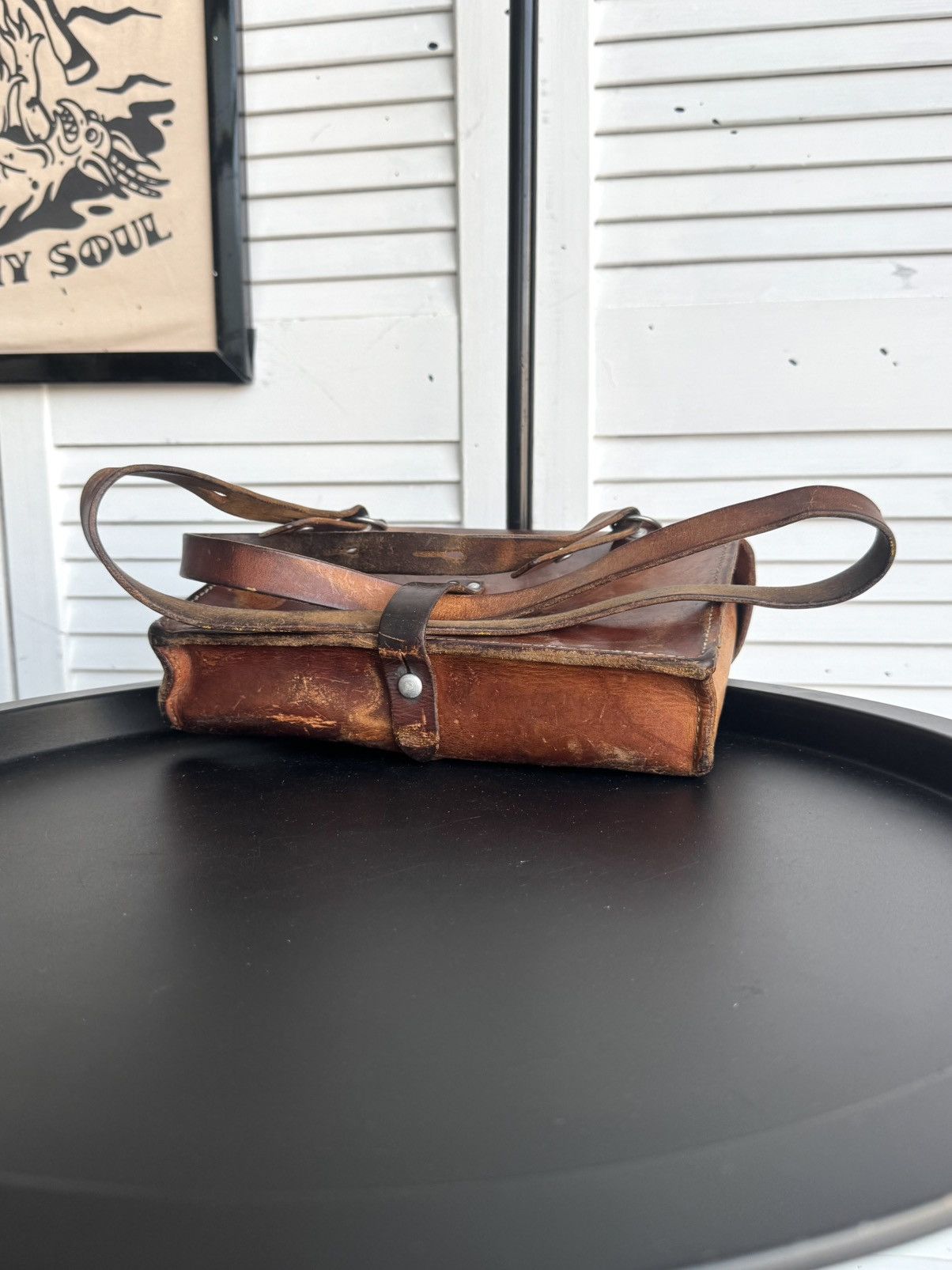 Vintage Vintage Swiss Army Leather Satchel Handcrafted Bag 1976 Size ONE SIZE - 9 Thumbnail