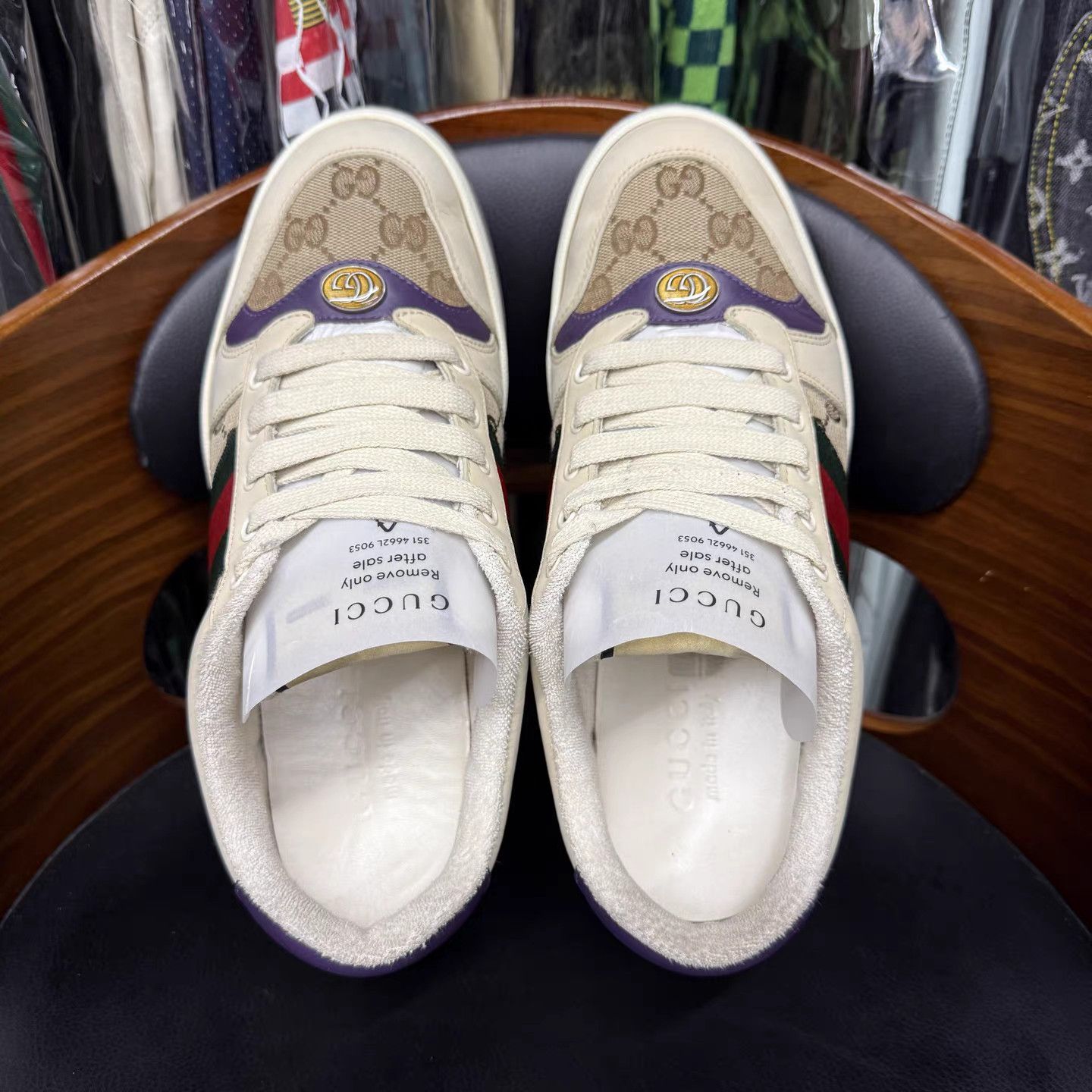 Gucci Gucci GG Brown Purple Enamel Dirty Sneakers K15 Size US 6 / EU 39 - 5 Thumbnail