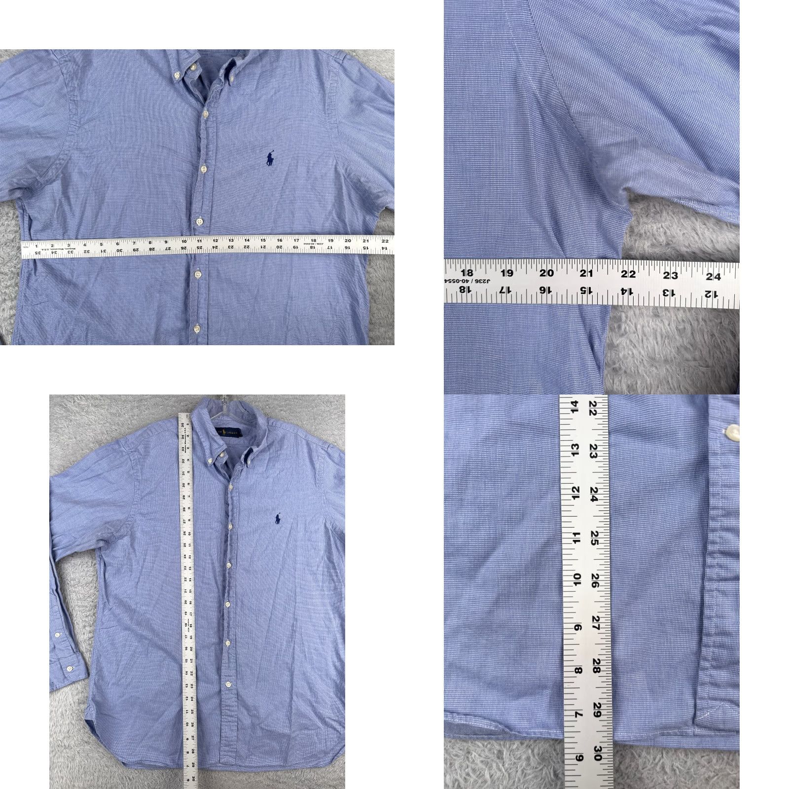Polo Ralph Lauren Polo Ralph Lauren Shirt Men 16.5 Blue Button-Up 100% Cotton Long Sleeve Mens Size US L / EU 52-54 / 3 - 8 Thumbnail