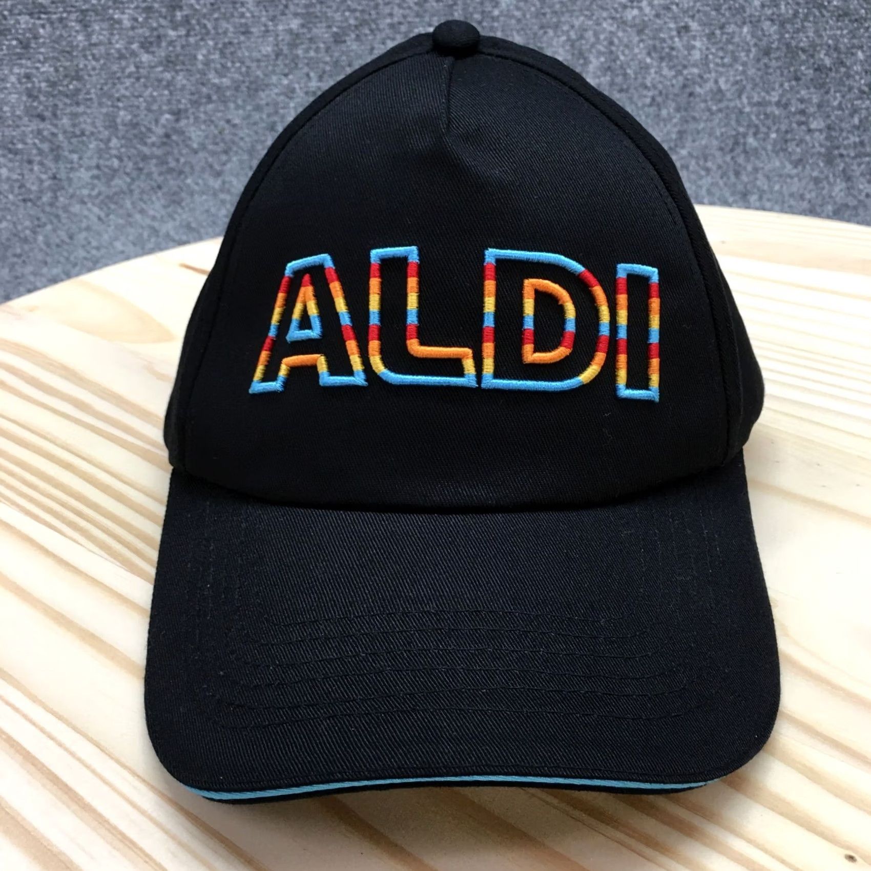 Vintage Aldi Gear Baseball Cap Black OSFA Adjustable Curved Brim Embroidered Unisex Size ONE SIZE - 2 Thumbnail