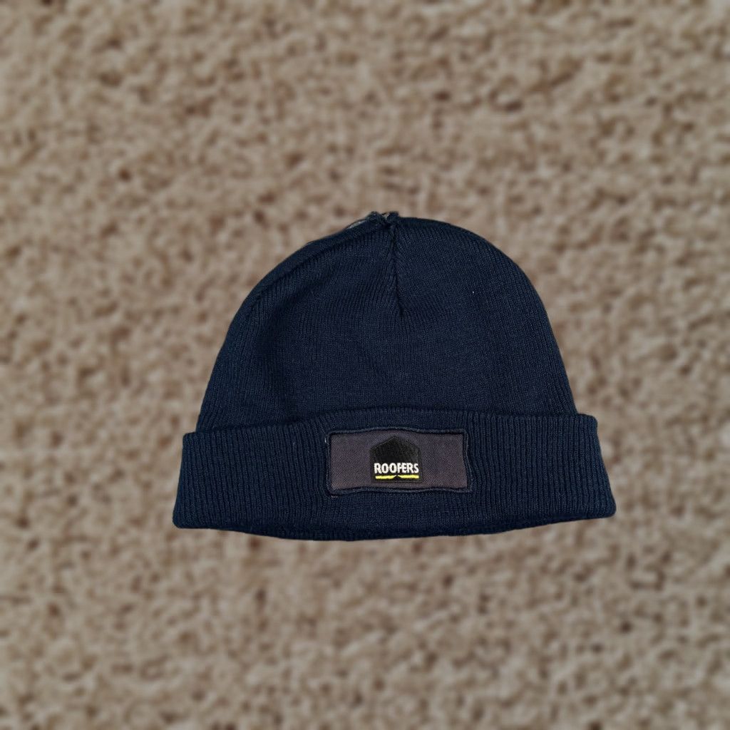 Vintage VINTAGE Hitwear Beanie Adult One Size Blue Acrylic Workwear Outdoor Roofing Unisex Size ONE SIZE - 1 Thumbnail