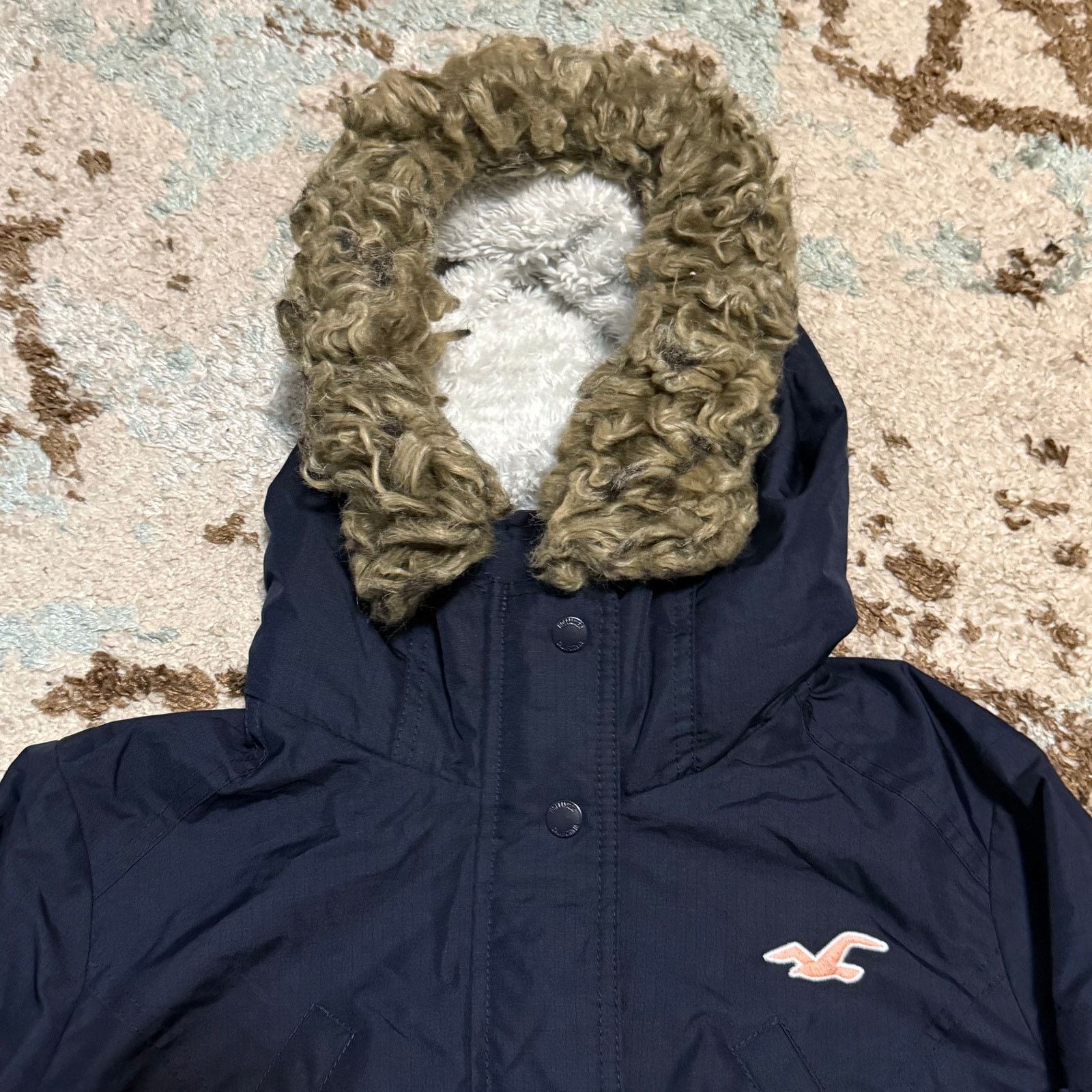 Hollister Hollister All Weather Jacket Womens Medium Faux Fur Hood Size M / US 6-8 / IT 42-44 - 3 Thumbnail