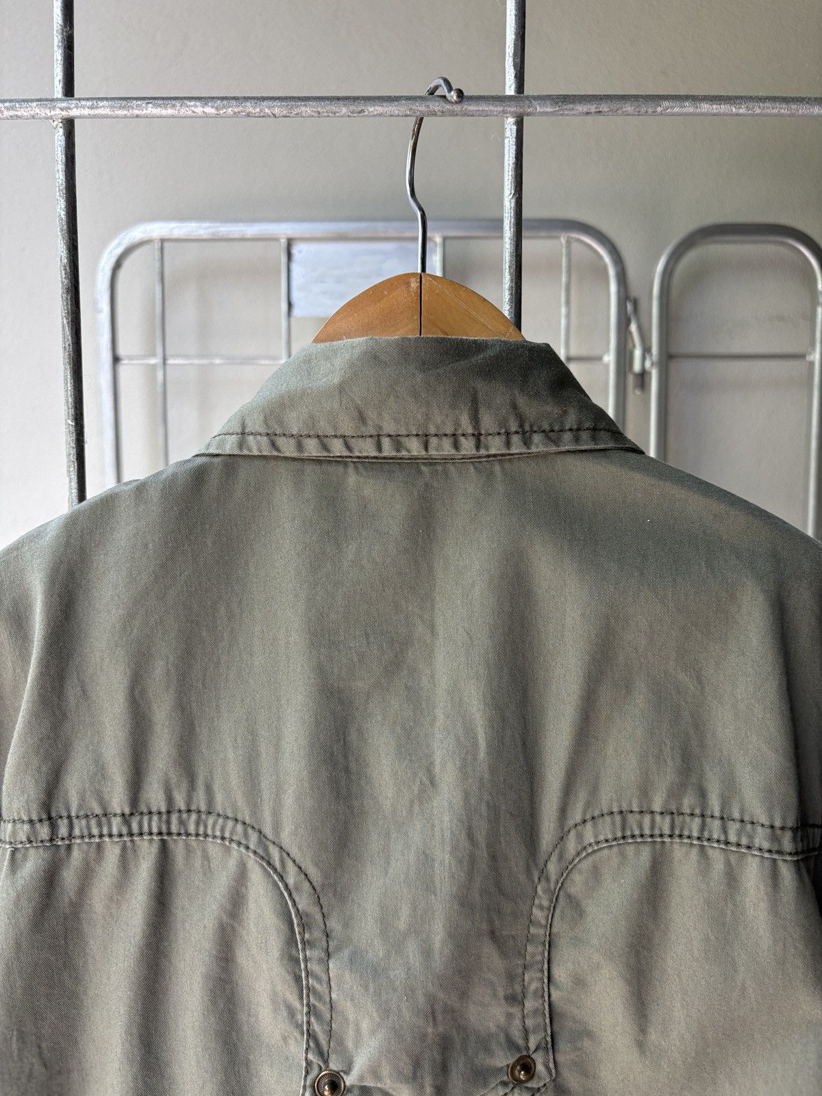 Japanese Brand Punk Y2K western olive green shirt Size US M / EU 48-50 / 2 - 8 Thumbnail