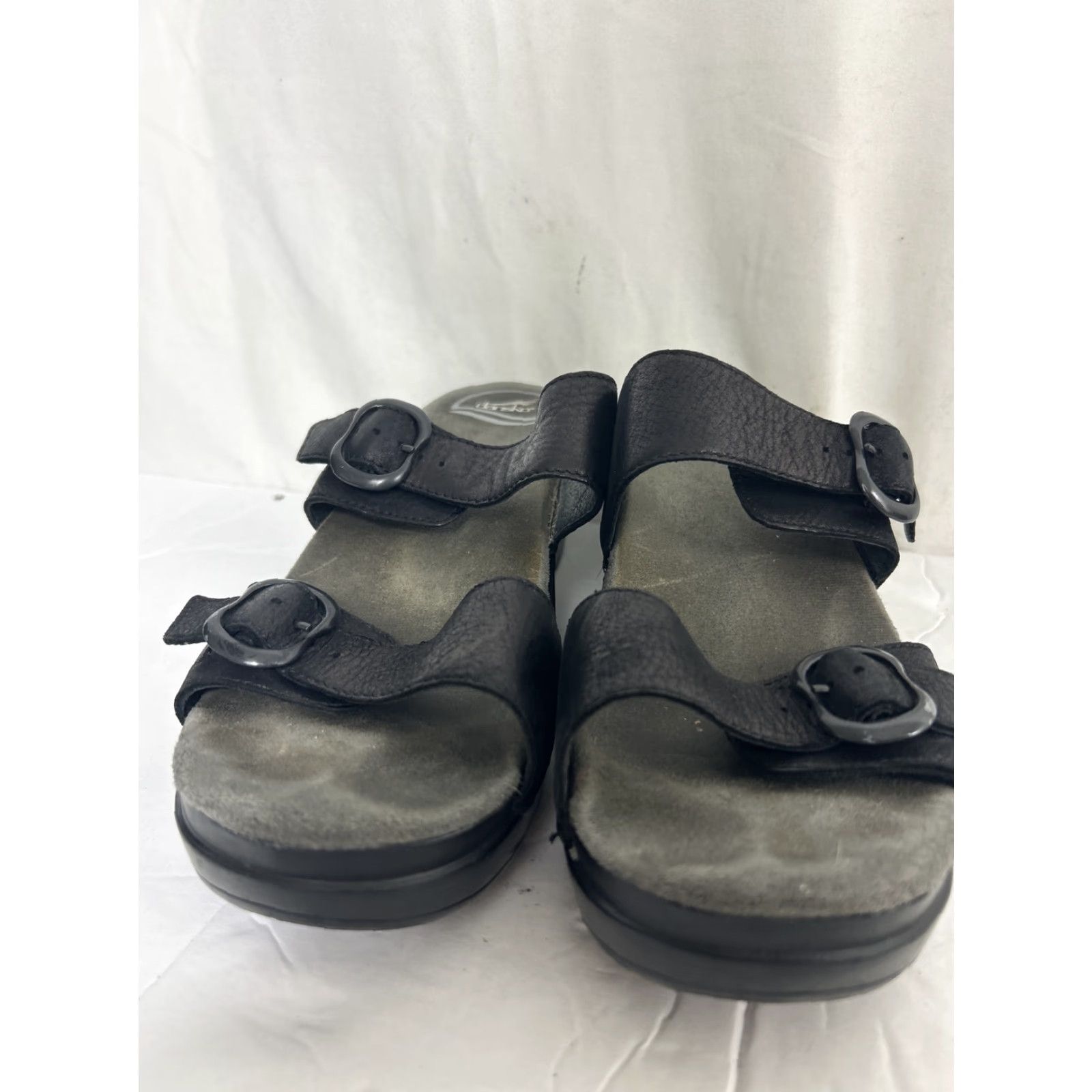 Dansko Dansko Sandals Women's 9.5 US 40 EU Black Sophie Wedge Leather Slide Casual Footwear Size US 10 / IT 40 - 4 Thumbnail
