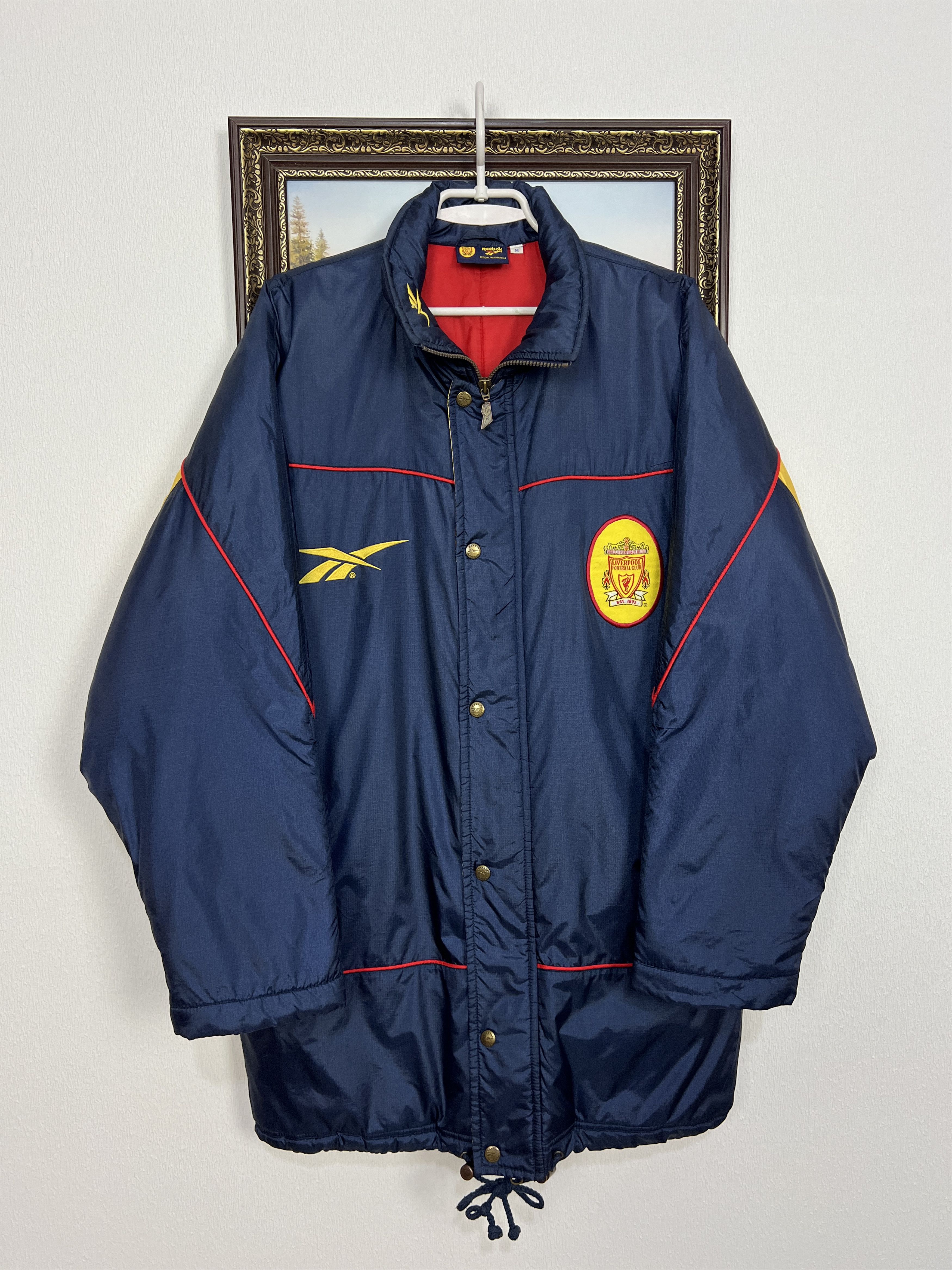 Reebok Vintage 90's Reebok Liverpool Football Padded Jacket Soccer Size US M / EU 48-50 / 2 - 1 Thumbnail