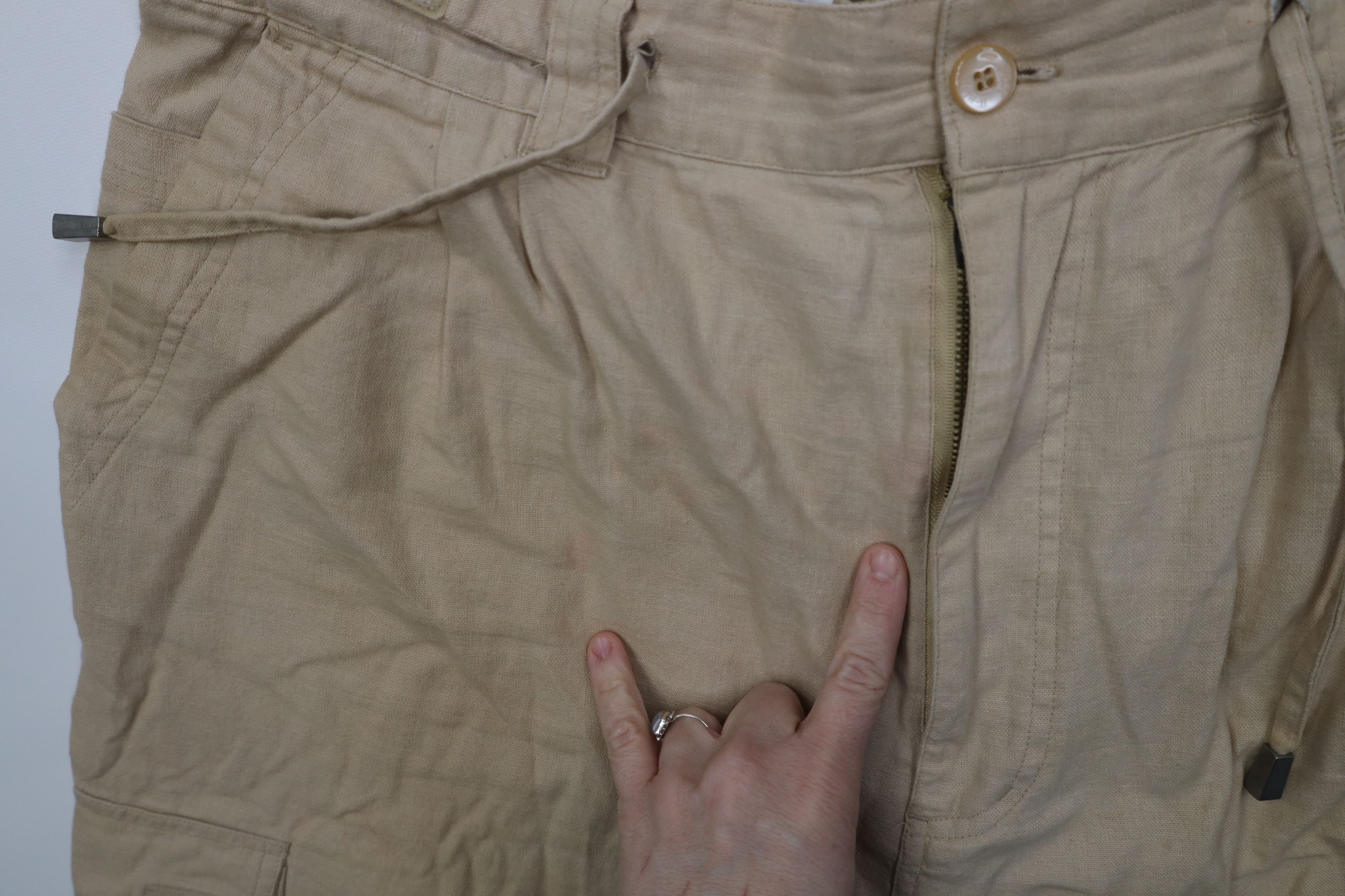 Vintage Vintage 90s Y2K Streetwear Blend Baggy Cargo Shorts Beige Size US 38 / EU 54 - 8 Thumbnail