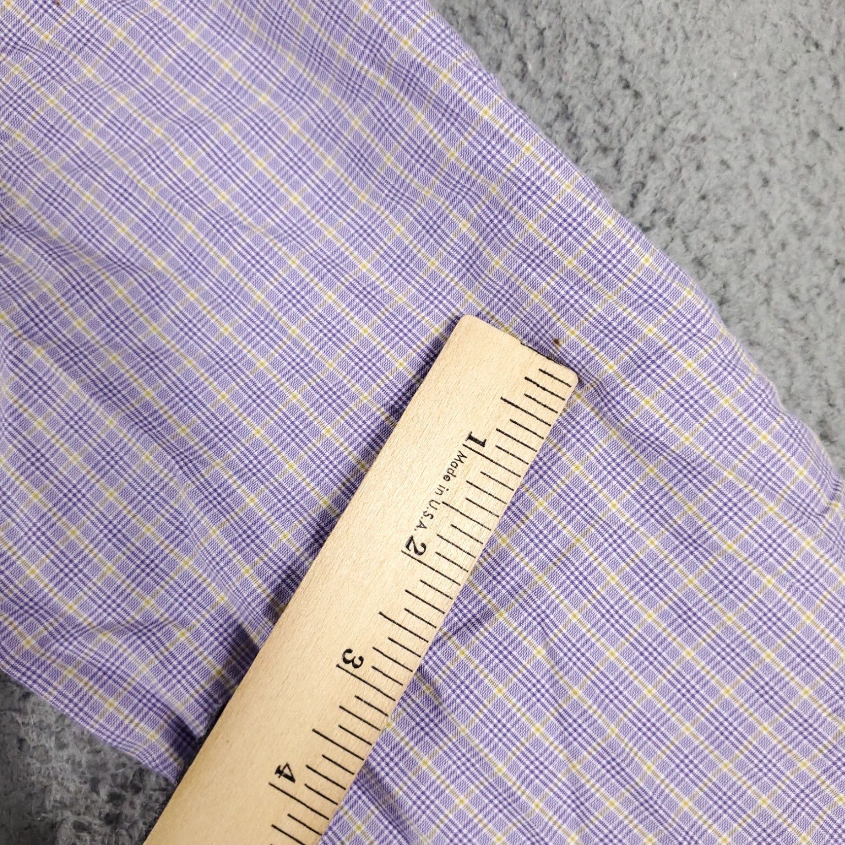 BUGATCHI Bugatchi Uomo Shirt Mens 15.5 Purple Plaid Dress Button Up Long Sleeve Size 40R - 7 Thumbnail