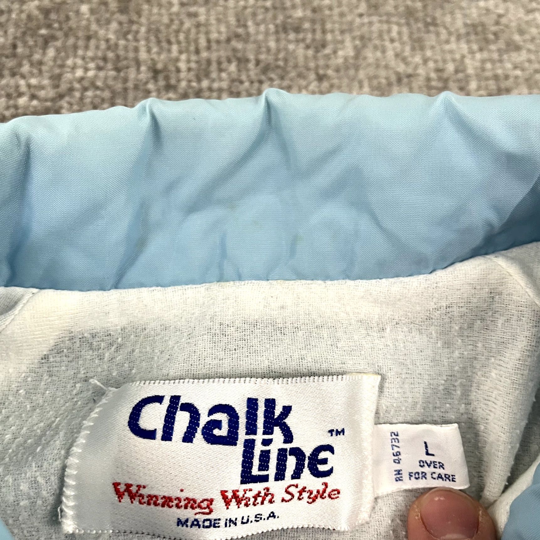 Chalk Line VINTAGE Chalk Line Jacket Mens L Blue Nylon 80s Seaford DE Overcoat Size US L / EU 52-54 / 3 - 3 Thumbnail