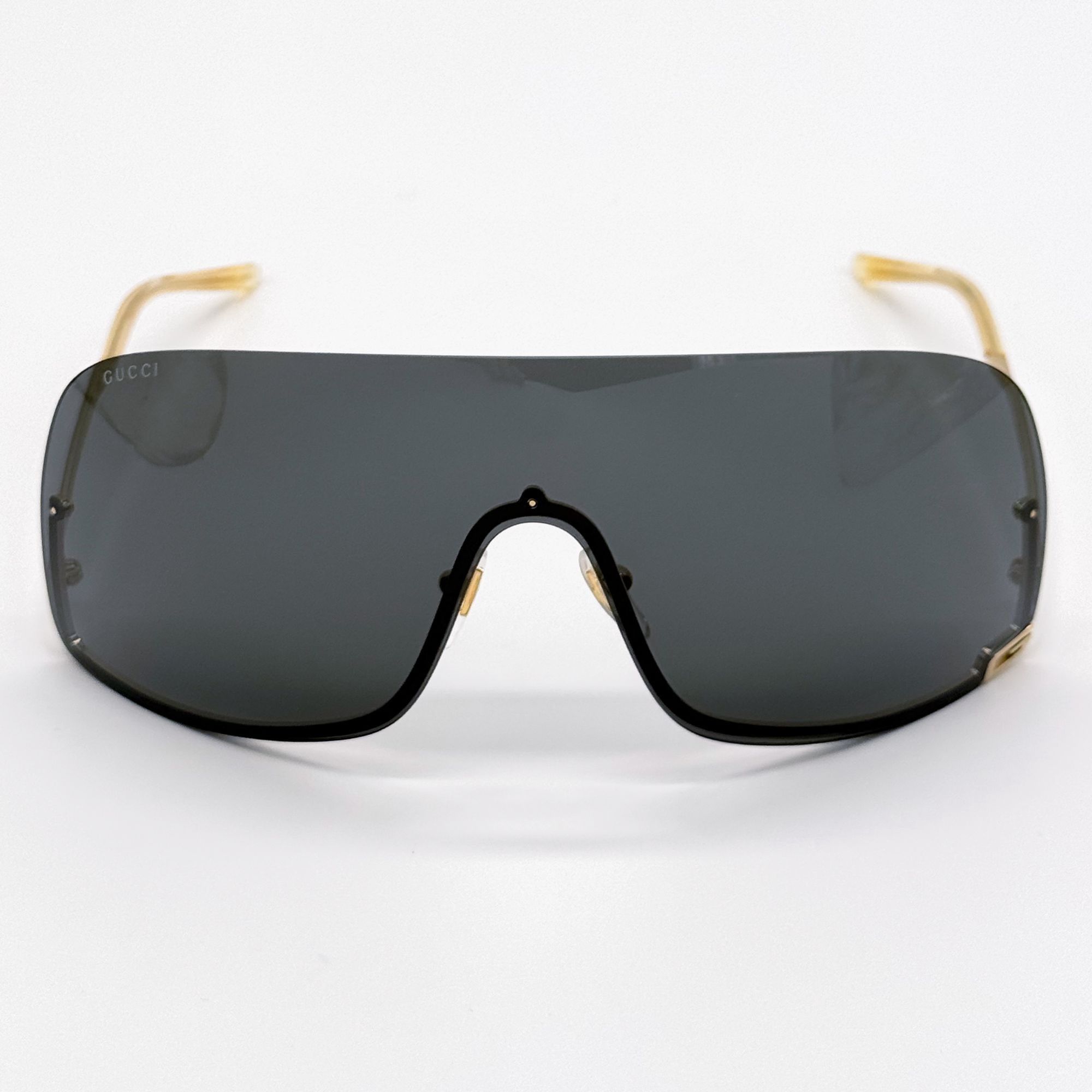 Gucci NEW GUCCI GG1560S 001 SHIELD GOLD UNISEX SUNGLASSES GUCCI Size ONE SIZE - 4 Thumbnail