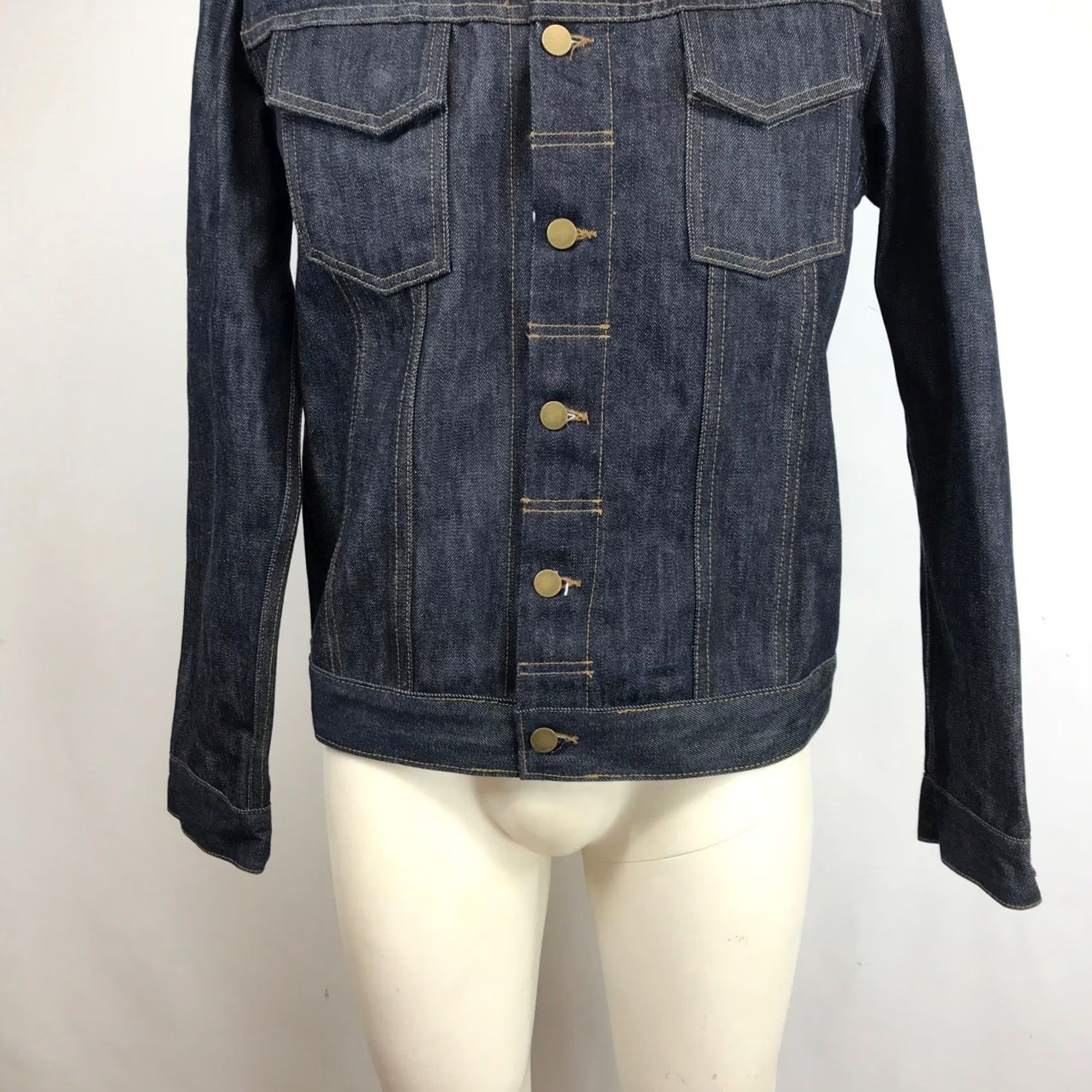 Vintage VINTAGE Skid Row Denim Academy Jacket Trucker Denim Men L Dark Indigo Size US L / EU 52-54 / 3 - 3 Thumbnail