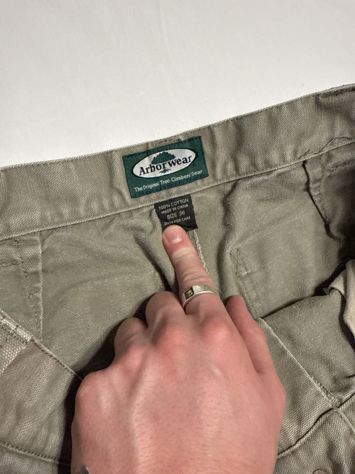 Carhartt Vintage 90s Arbor Wear Faded Work Shorts Size US 34 / EU 50 - 2 Thumbnail