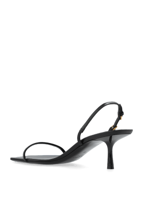 Saint Laurent Paris o1tr1nto0426 819151 Jaspe Sandals in Smooth Leather in Black Size US 9 / IT 39 - 5 Thumbnail