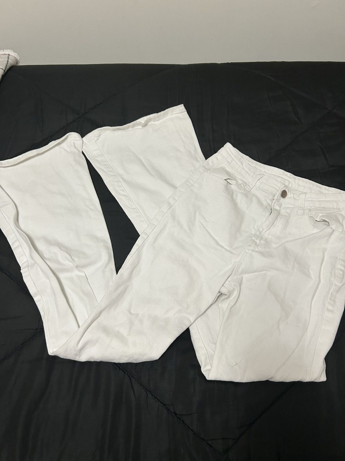 Vintage Flare y2k white Jeans Size 27" / US 4 / IT 40 - 4 Thumbnail