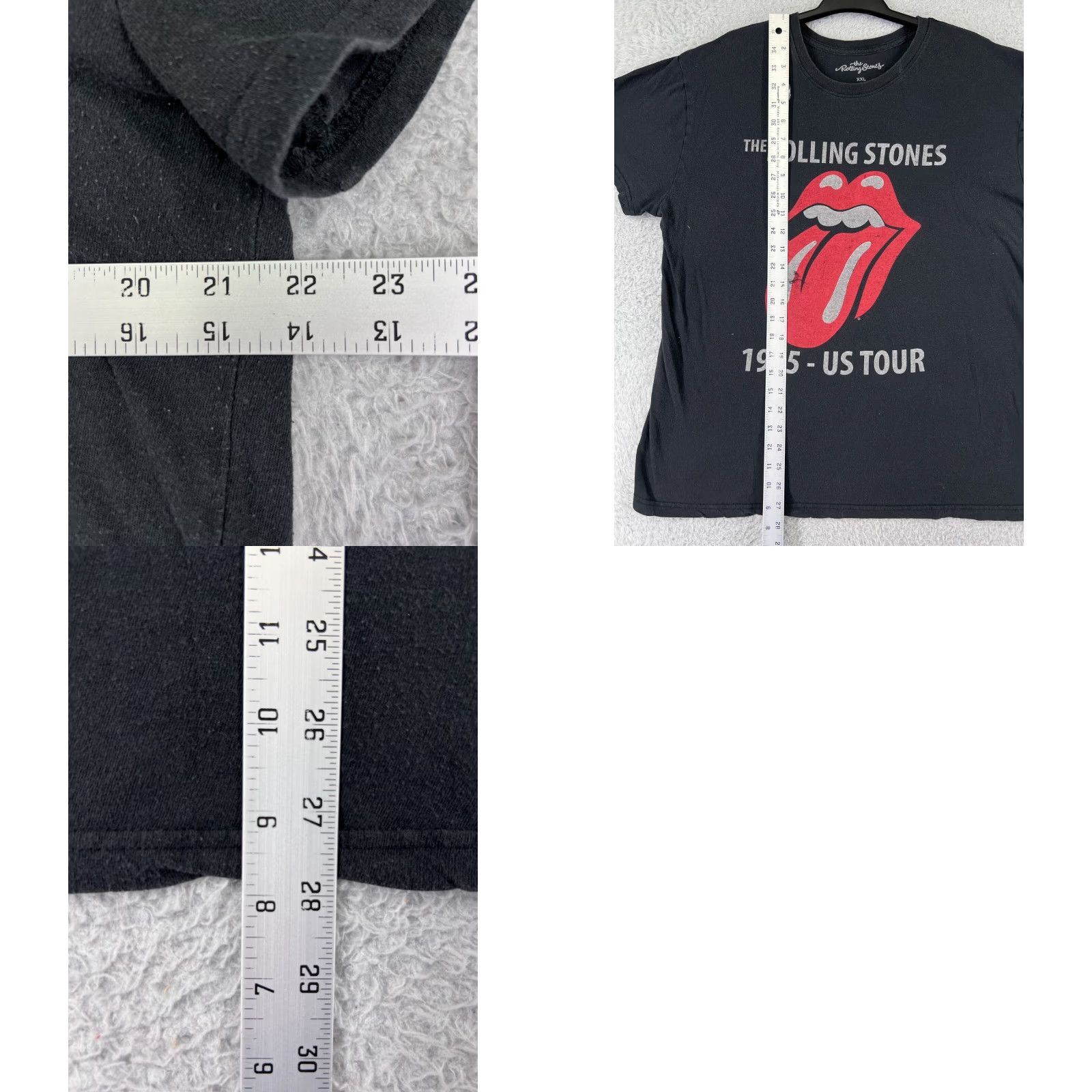 Vintage Rolling Stones Shirt Womens 2XL Black Polyester Blend Short Sleeve Crew Neck T-Shirt Casual Rock Music Womens 2XL Black Size XXL / US 16-18 / IT 52-54 - 9 Thumbnail