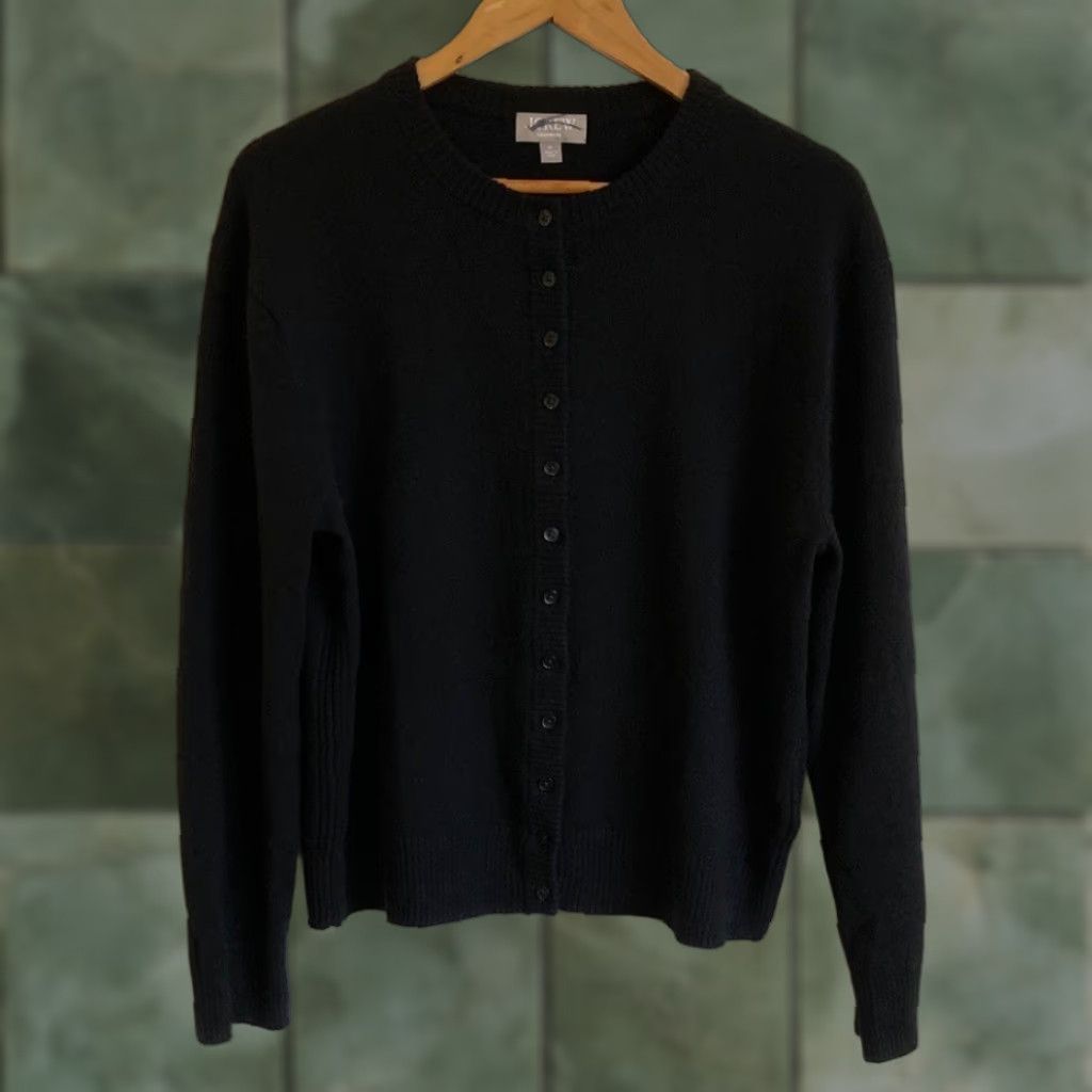 J. Crew Cardigan XL Black Cashmere Cardigan Women Regular XL Women