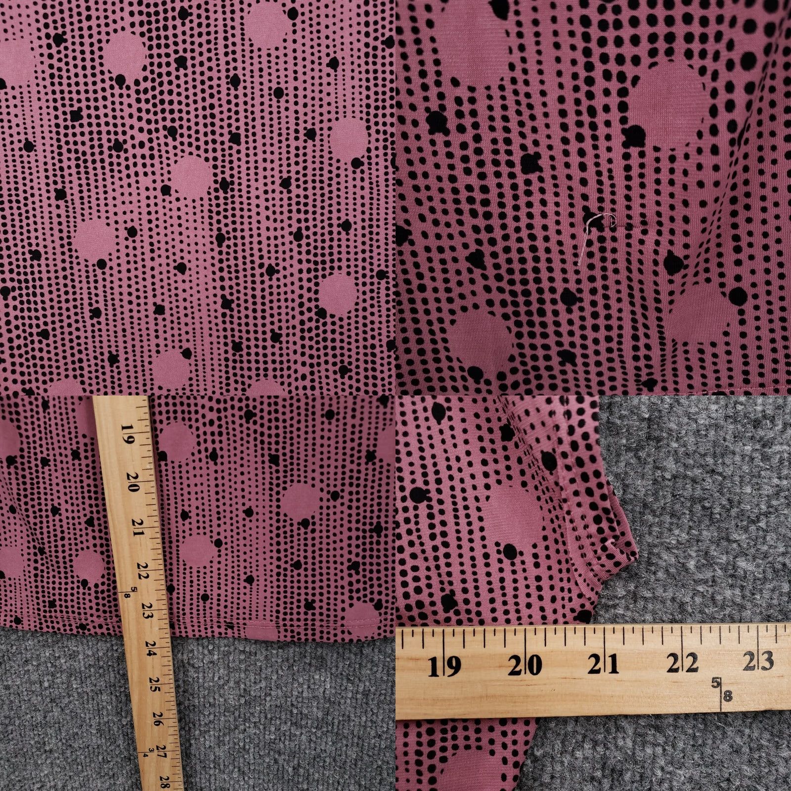 Vintage Notations Blouse Women Petites Pink Polka Dot Grommet Keyhole Neck Top Casual Size M / US 6-8 / IT 42-44 - 8 Thumbnail