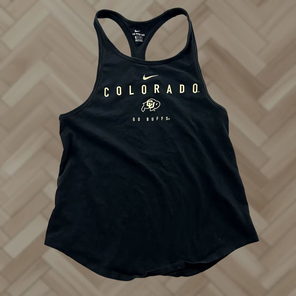 Nike Nike Colorado Buffaloes Racerback Tank Top Shirt Women XS Black Size XS / US 0-2 / IT 36-38 - 1 Thumbnail