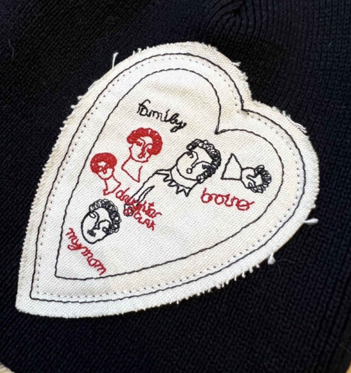 Japanese Brand Outdoor retro y2k family embroidered heart patch beanie hat Size ONE SIZE - 5 Thumbnail