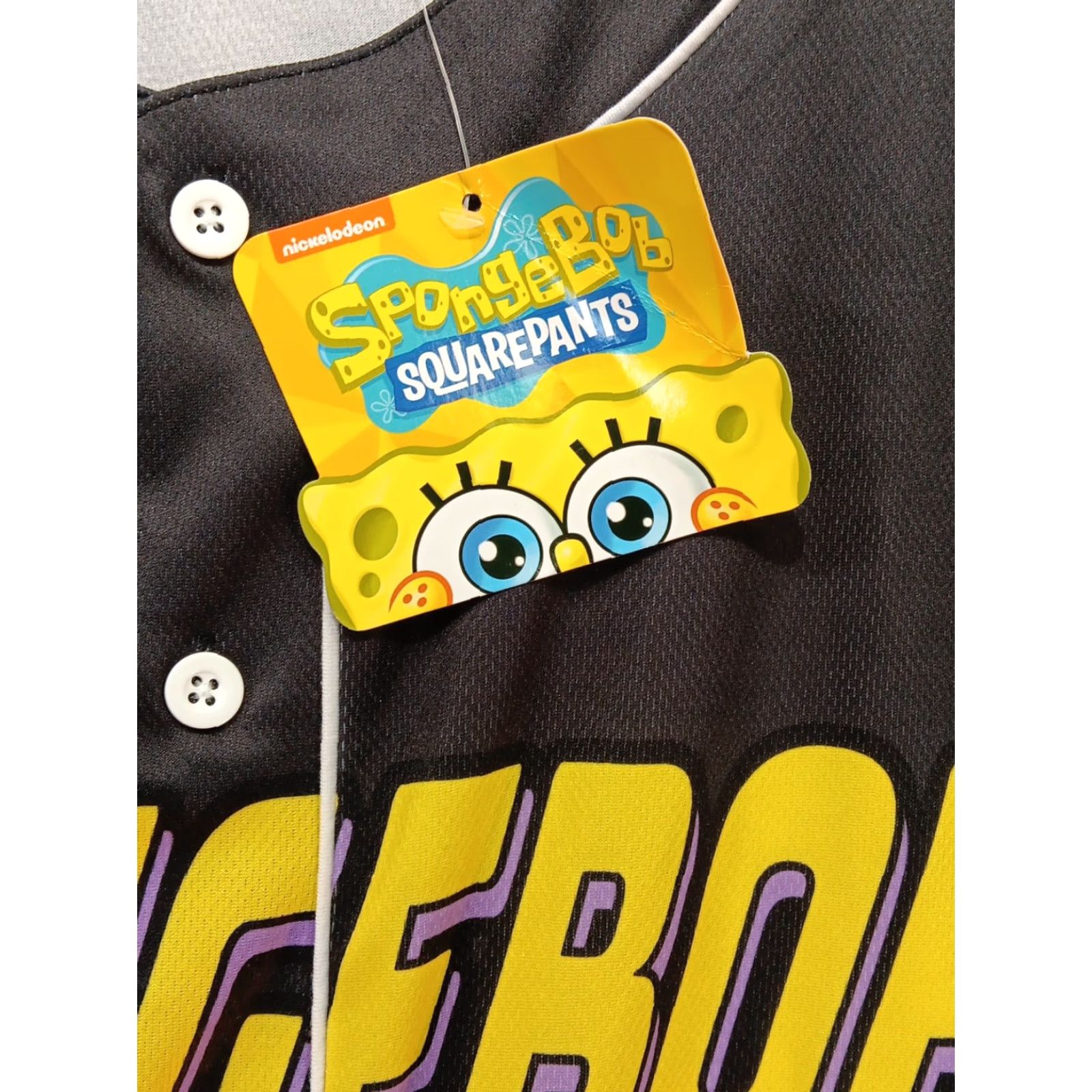 Nickelodeon Nickelodeon Spongebob Squarepants Baseball Jersey Men's XL Black Button Up Shirt Size US XL / EU 56 / 4 - 4 Thumbnail