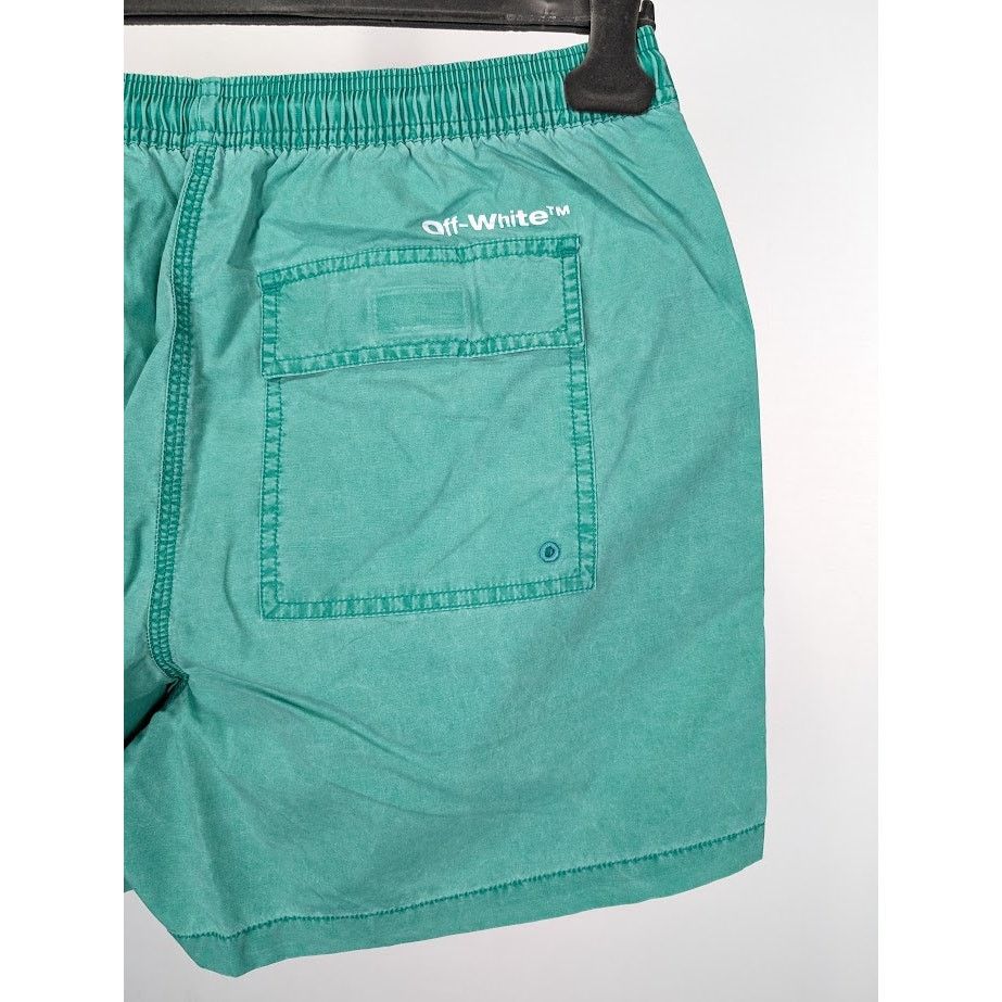 o1rshd1 Bounce Off Sunset Swimshort in Green/White