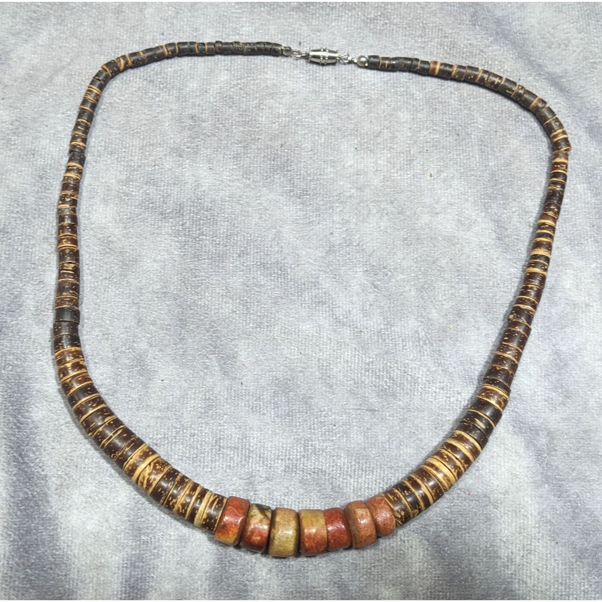 Other Vintage Handmade Wood And Stone Heishi Necklace Size ONE SIZE - 6 Thumbnail