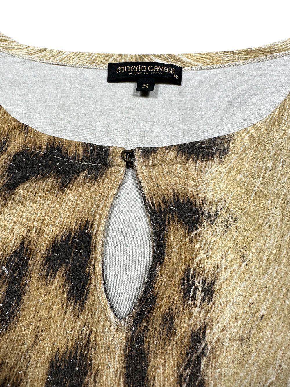 Roberto Cavalli Roberto Cavalli FW01 Split Jaguar Print Top Size S / US 4 / IT 40 - 4 Thumbnail