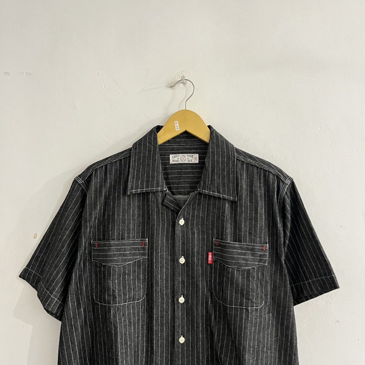 Japanese Brand Bee - Striped SS Button Up Size US M / EU 48-50 / 2 - 2 Thumbnail