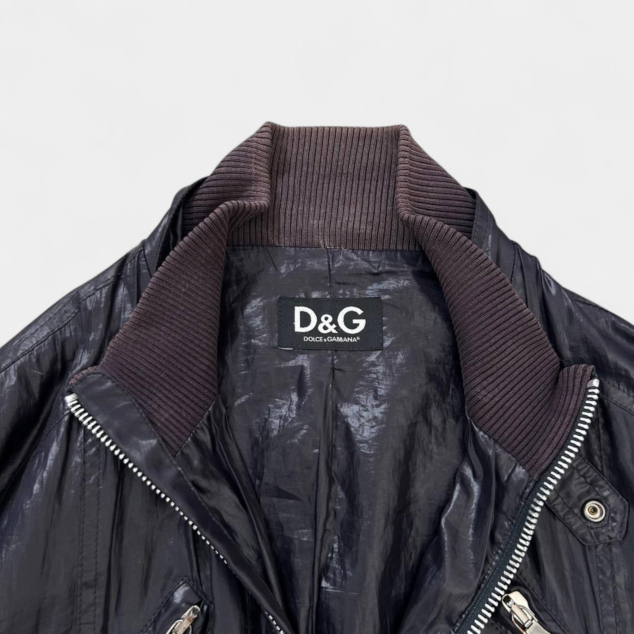 Dolce & Gabbana Dolce & Gabbana Nylon Purple Bomber Jacket Size US L / EU 52-54 / 3 - 4 Thumbnail